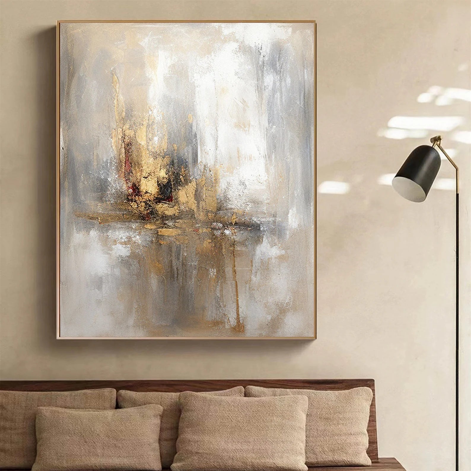 Textured Opulent Abstraction | Gold Gray