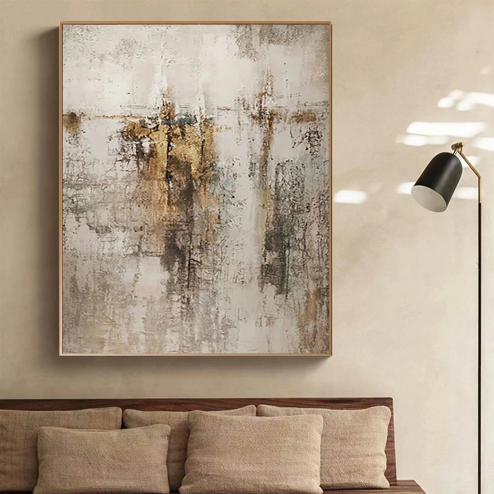 Textured Aurous Abstraction | Gold Gris