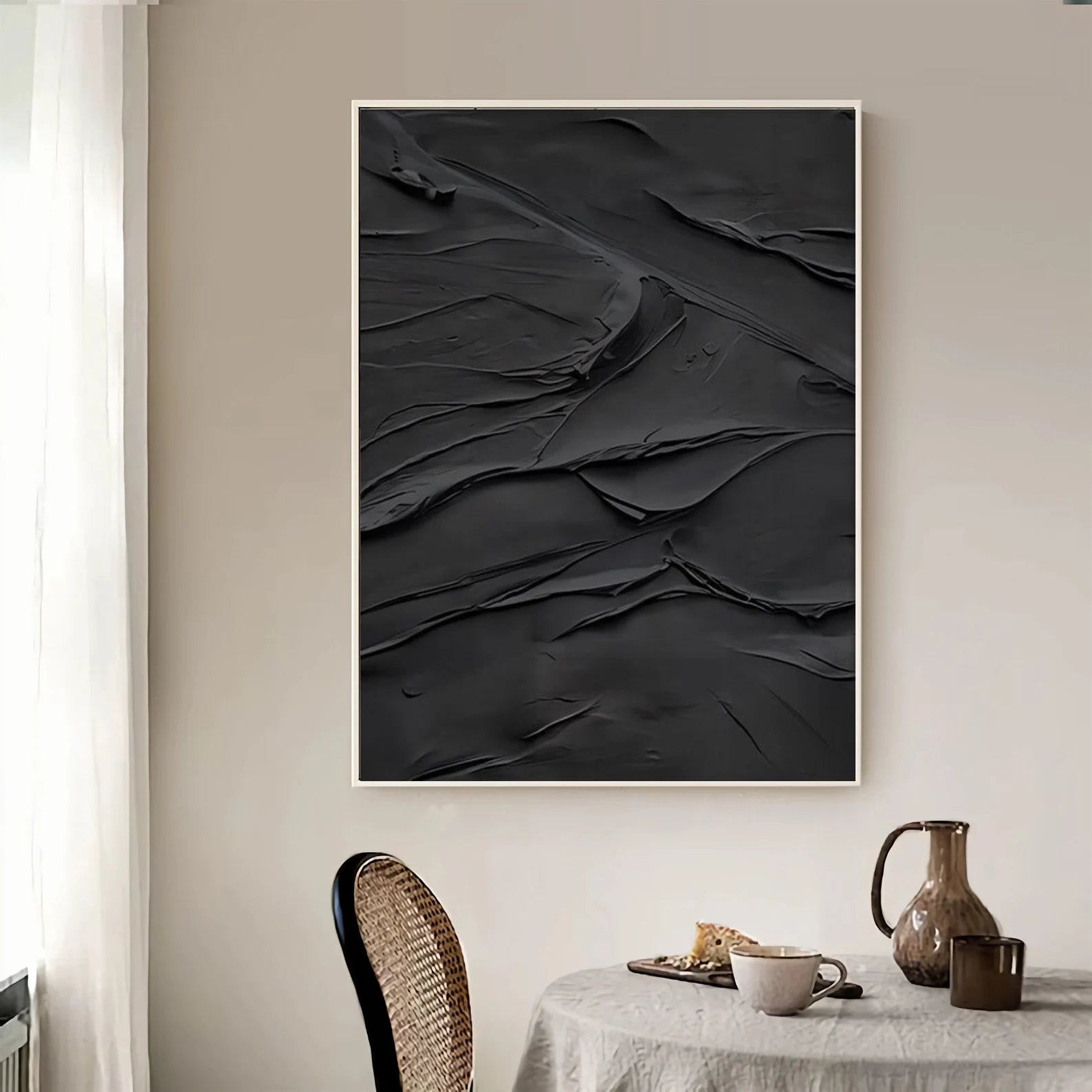 Textured Monochrome Opulence | Black Gold