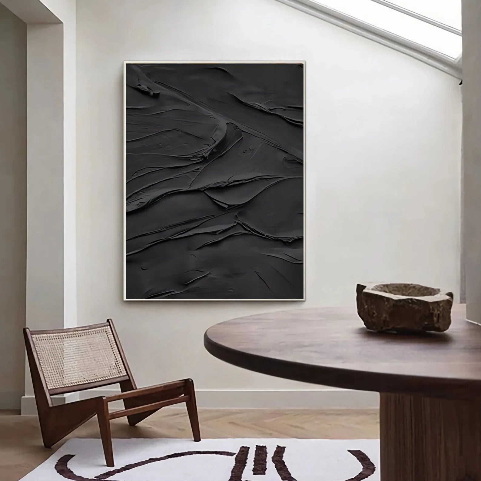 Textured Monochrome Opulence | Black Gold