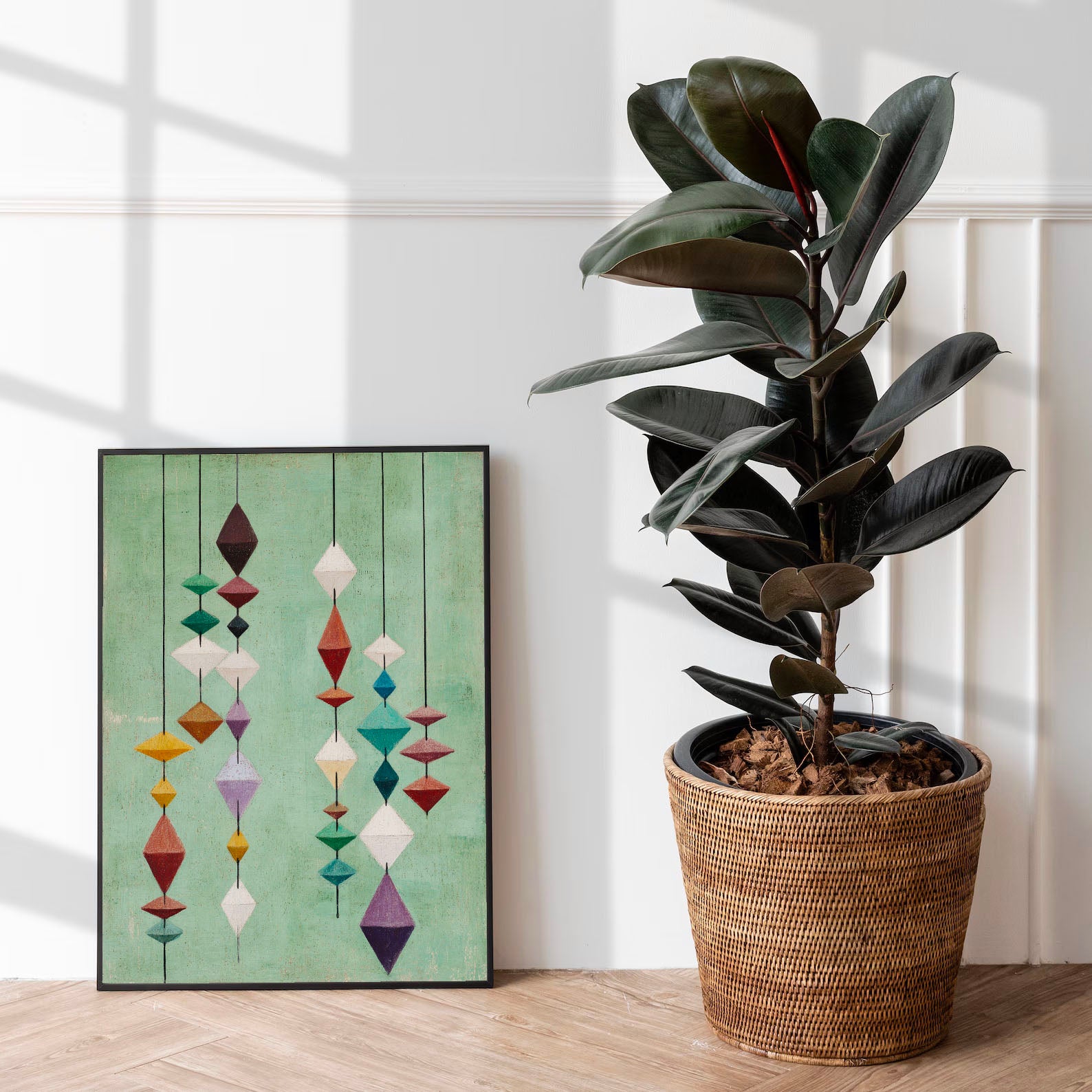 Colorful Geometric Drops | Playful Depth