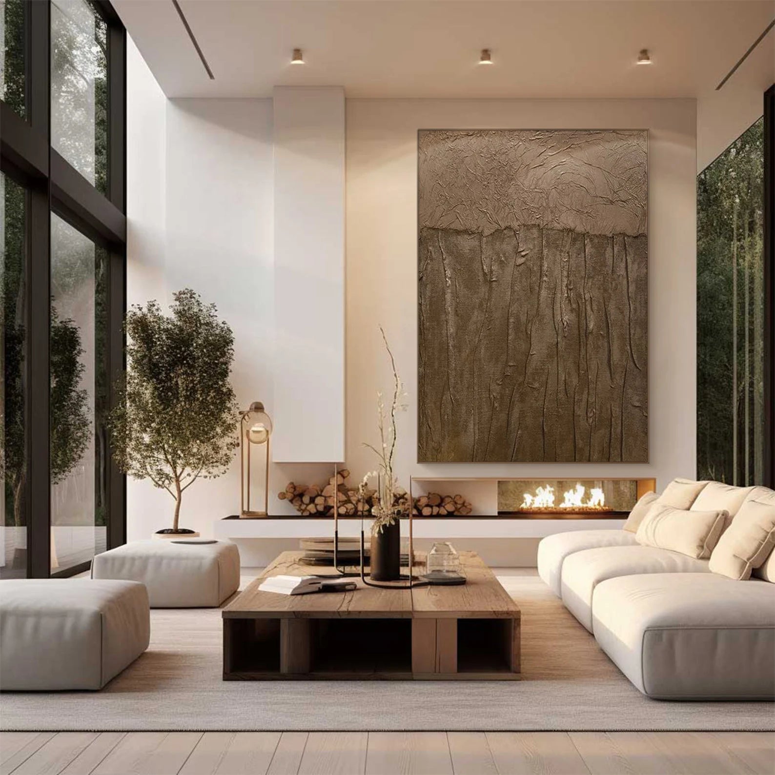 Textured Neutral Elegance | Brown Vein