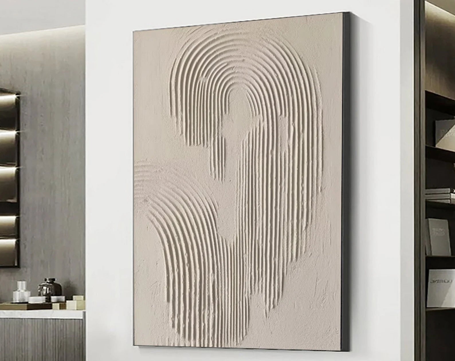 Textured Geometric Rhythm | Beige Minimal