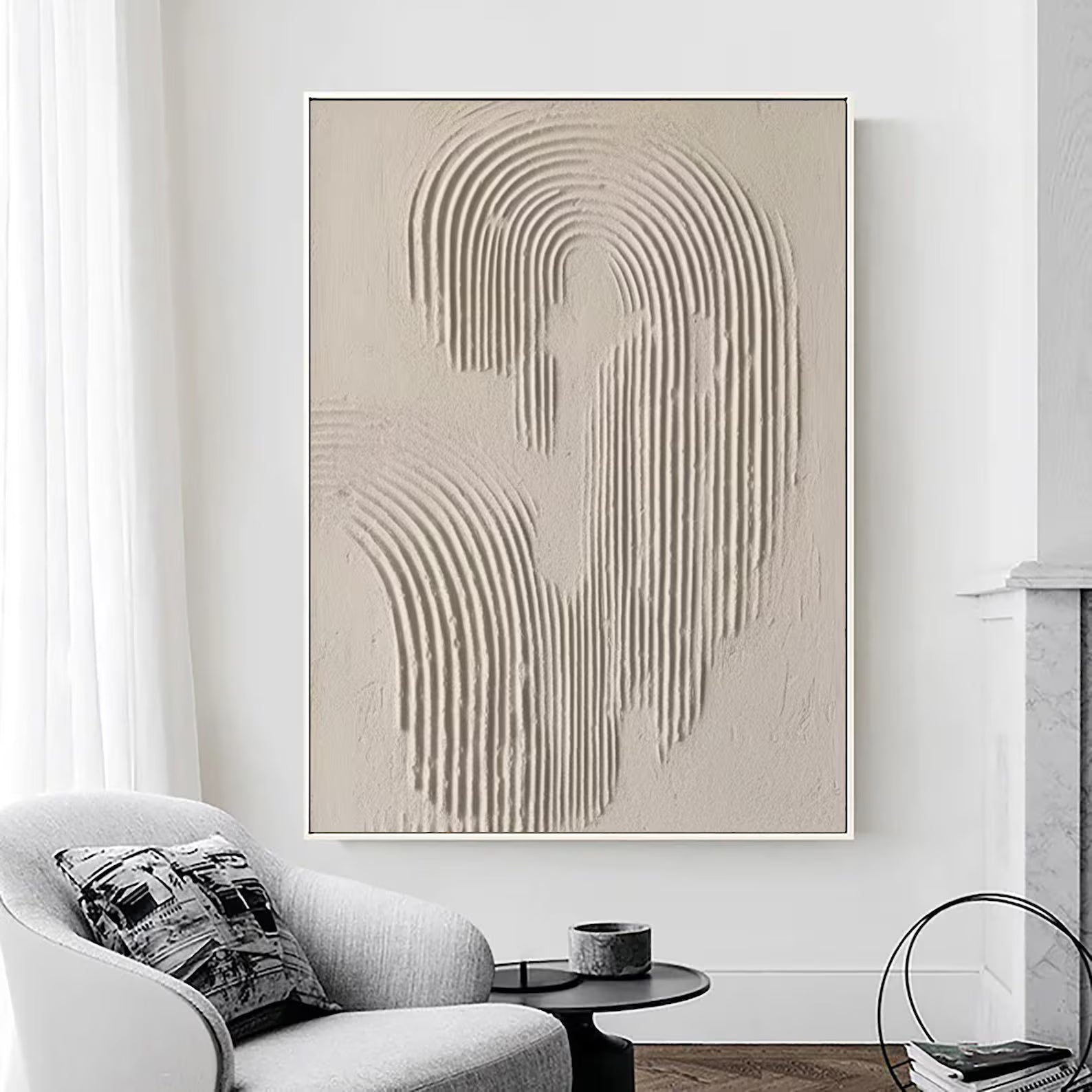 Textured Geometric Rhythm | Beige Minimal
