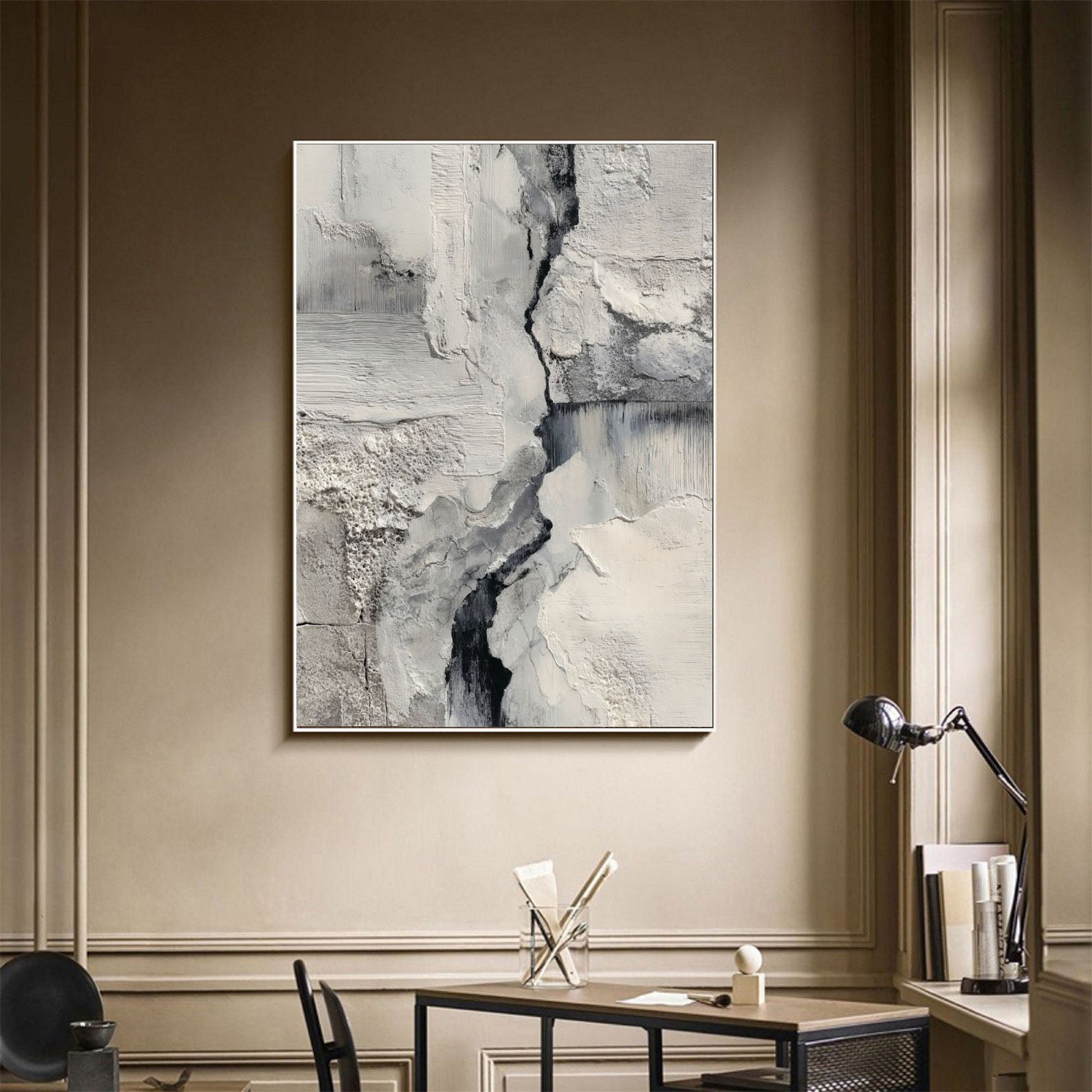 Textured Monochrome Art | Dramatic Depth