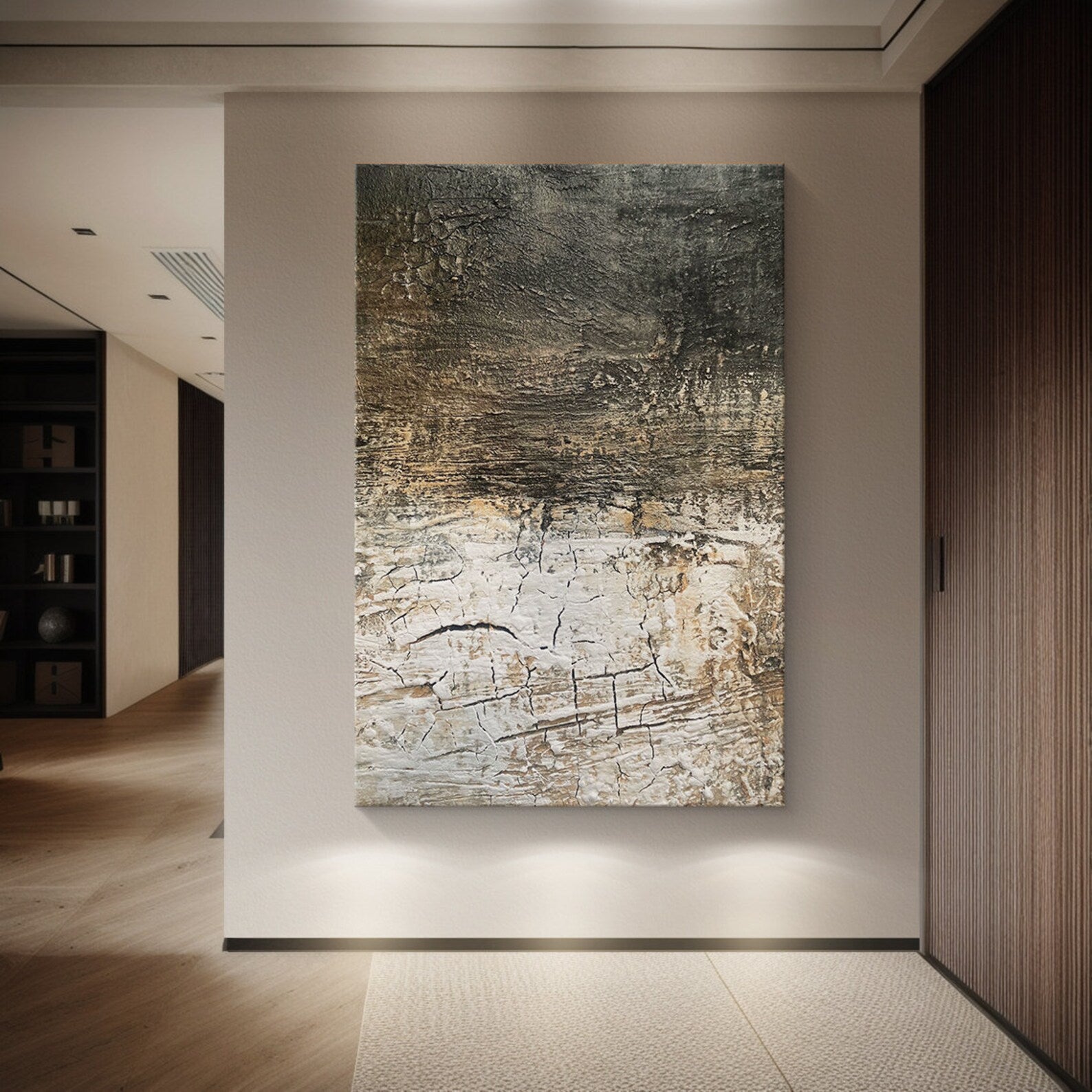 Textured Neutral Crackle | Beige Trace