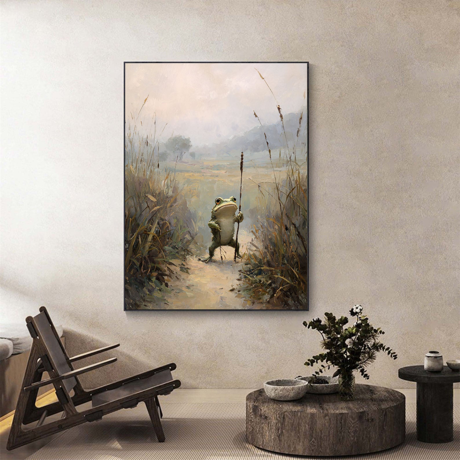 Frog Explorer Art | Whimsical Serenity