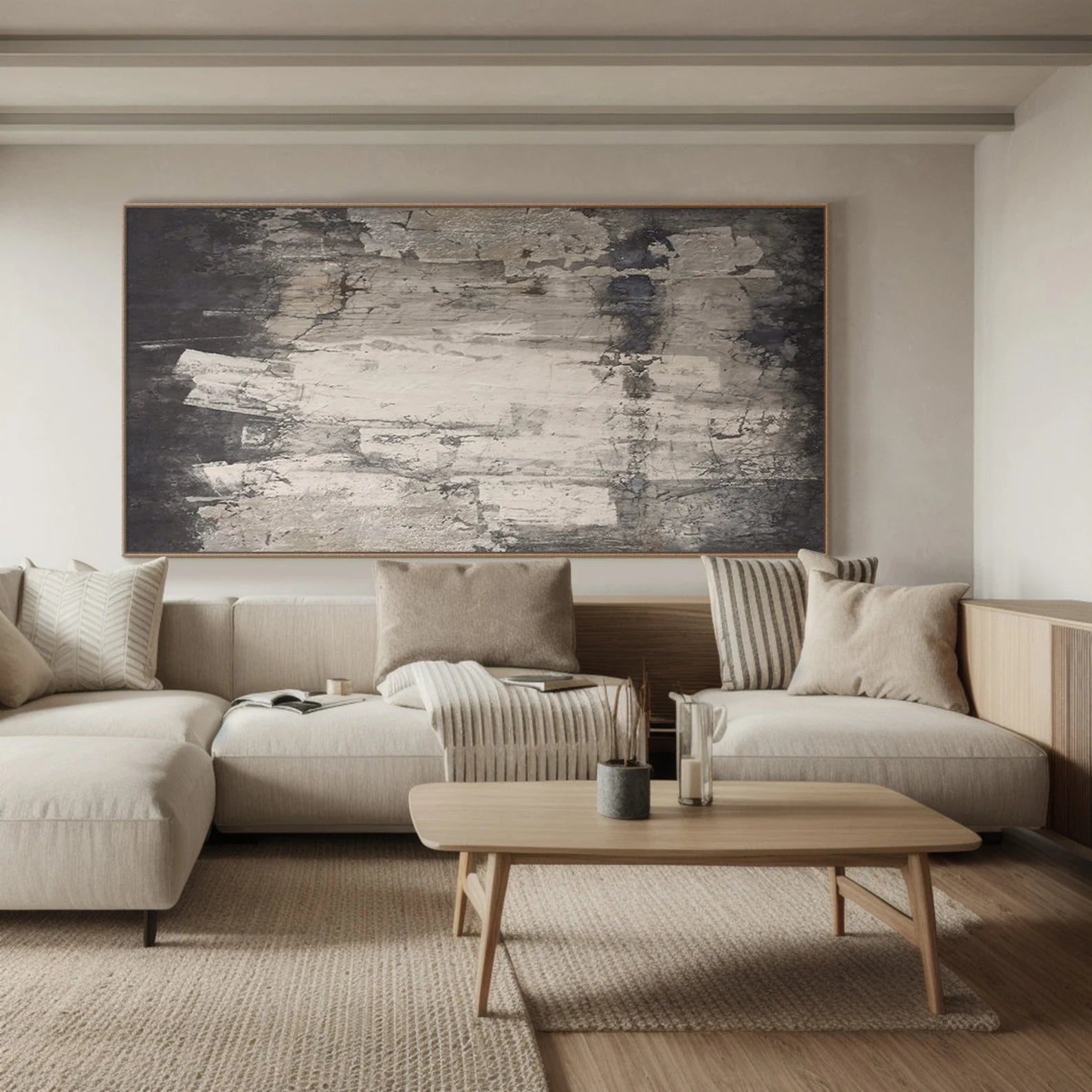 Textured Monochrome Elegance | Grey White