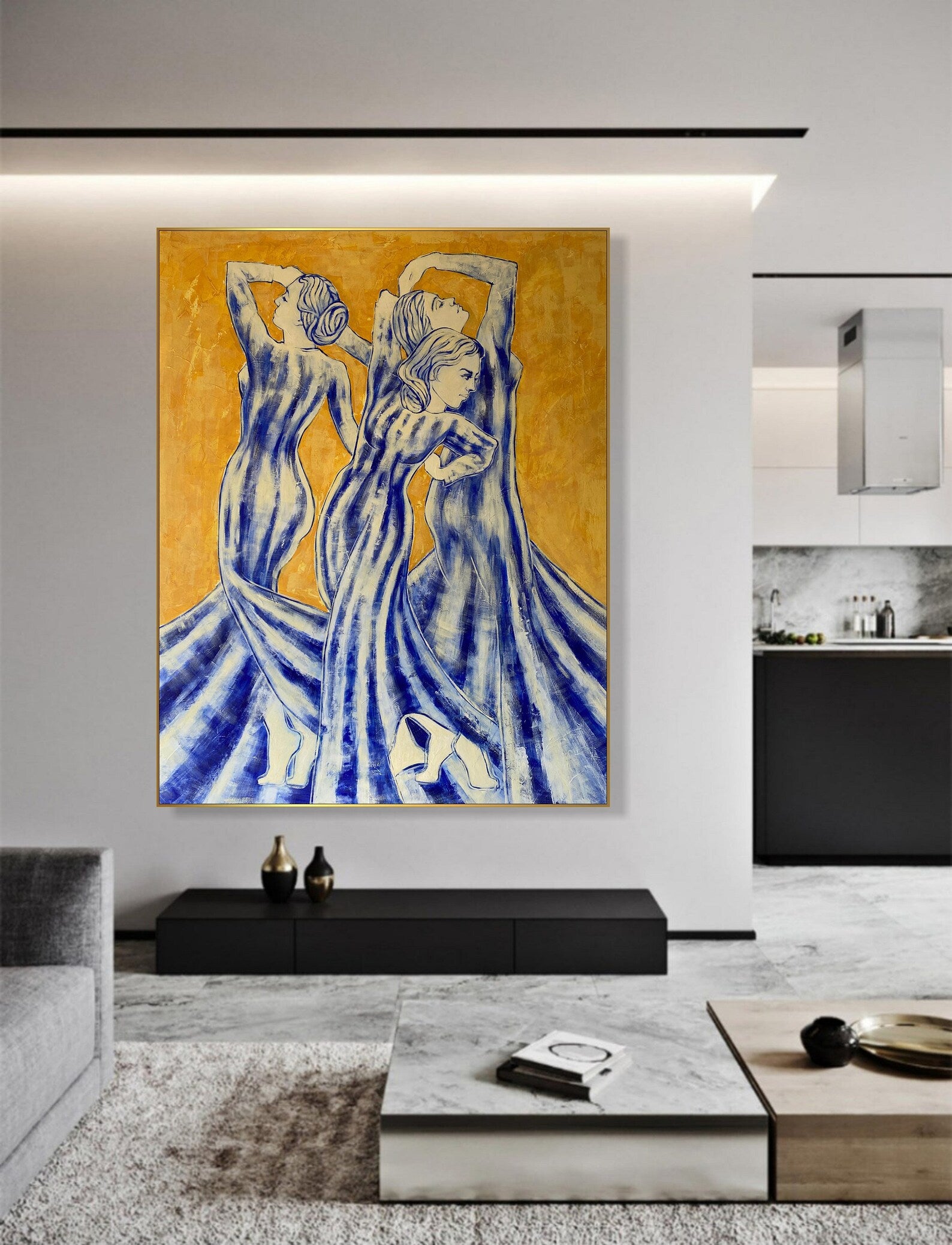 Textured Dance Trio | Golden Backdrop