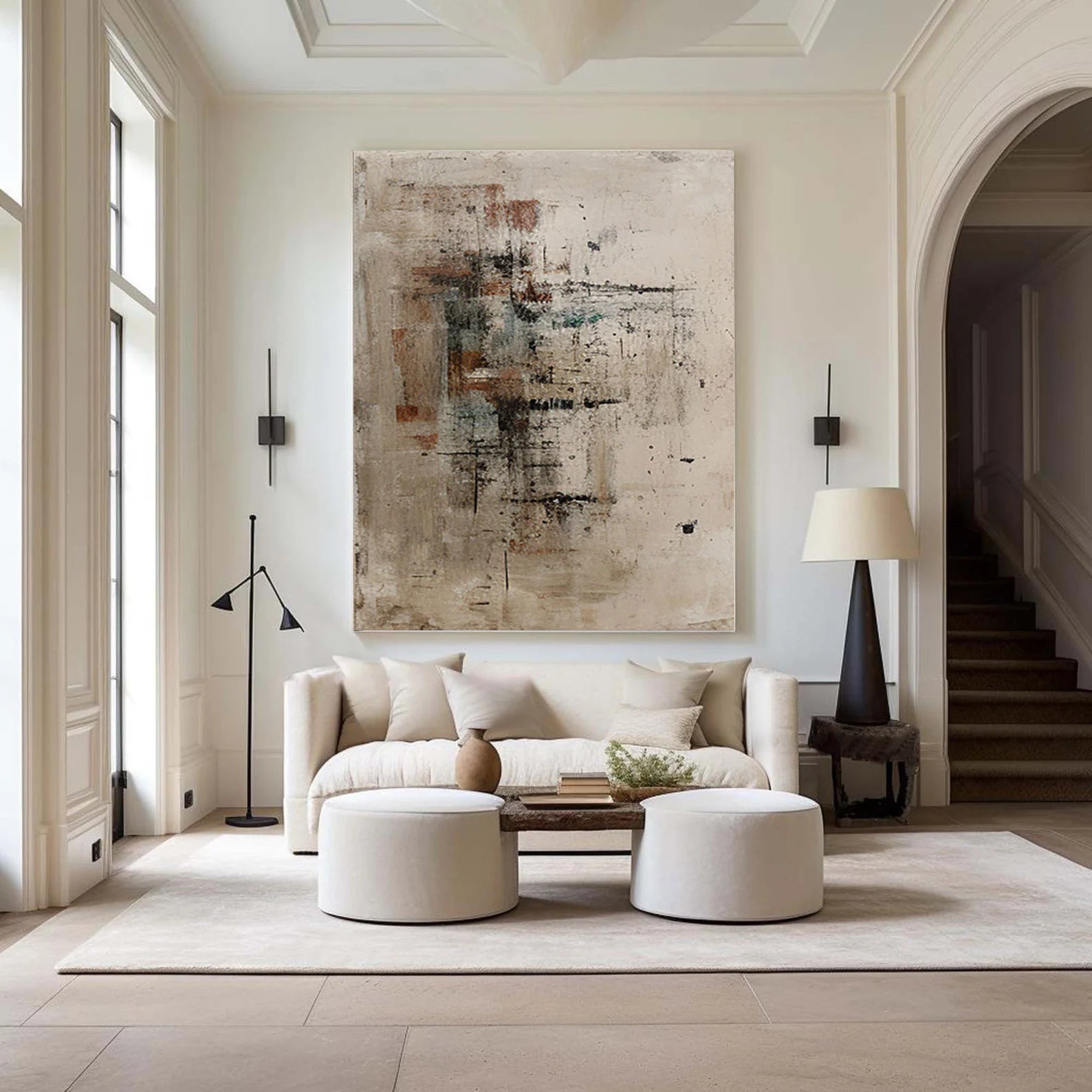 Textured Abstract Elegance | Neutral Blend