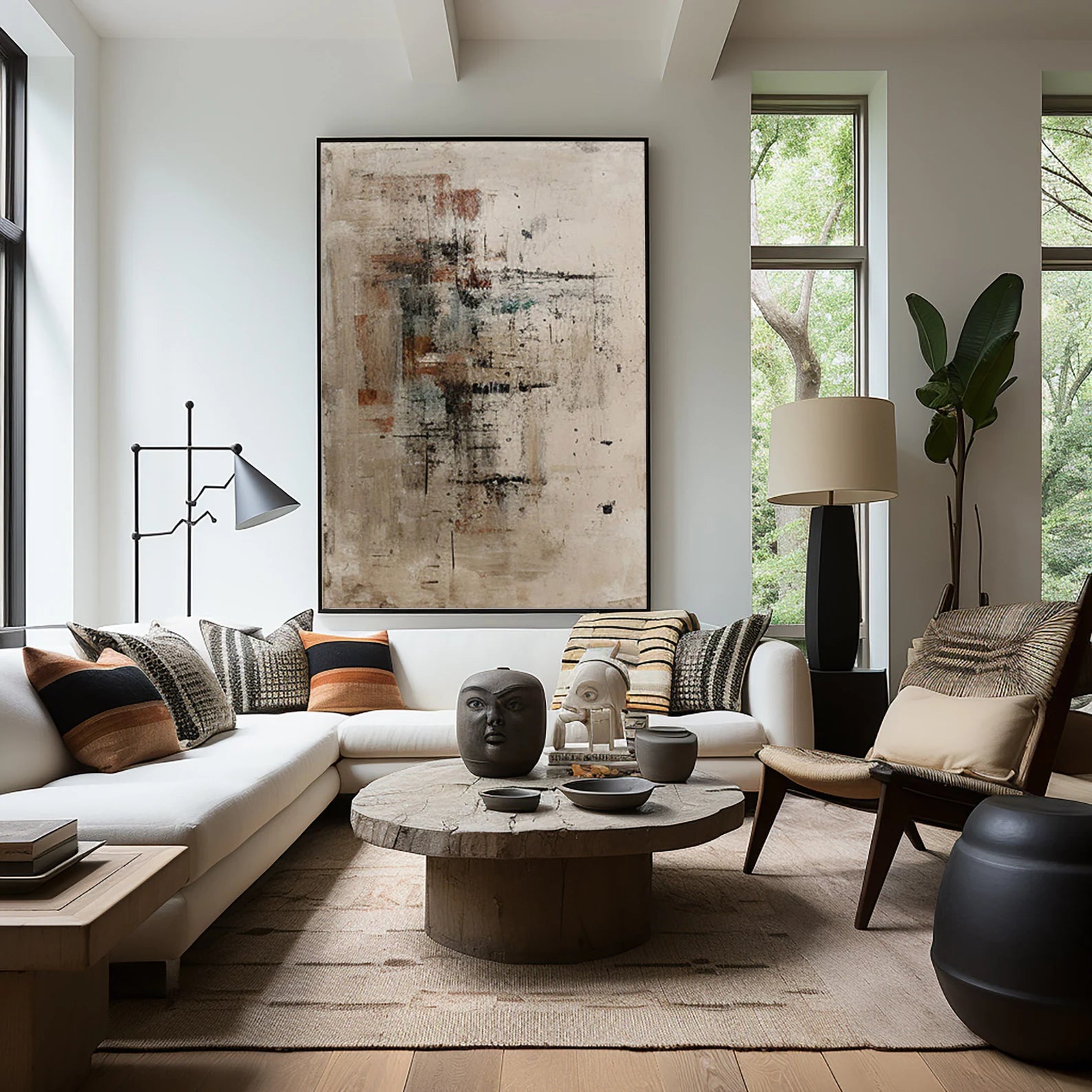 Textured Abstract Elegance | Neutral Blend