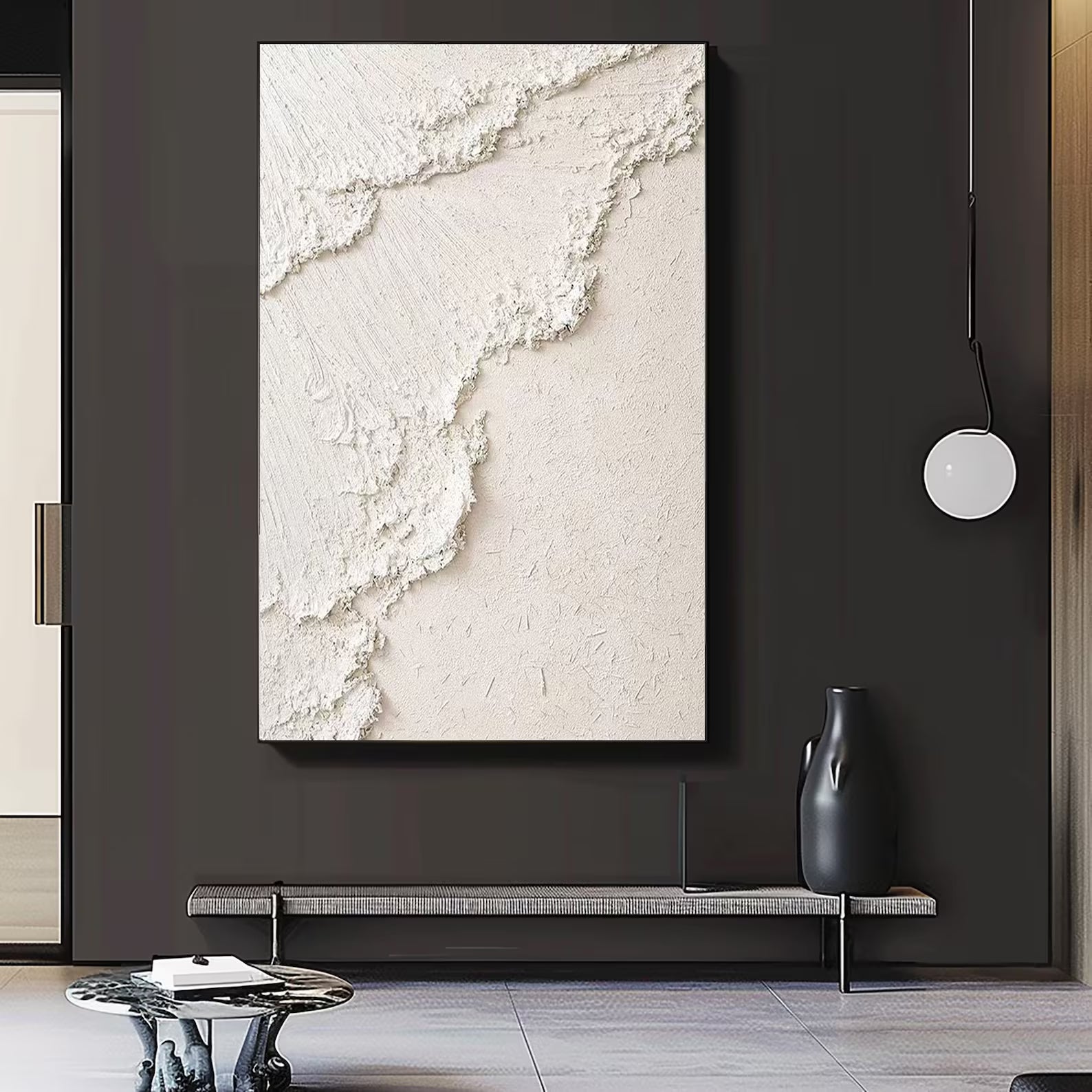 Textured Minimalist Serenity | White Textures