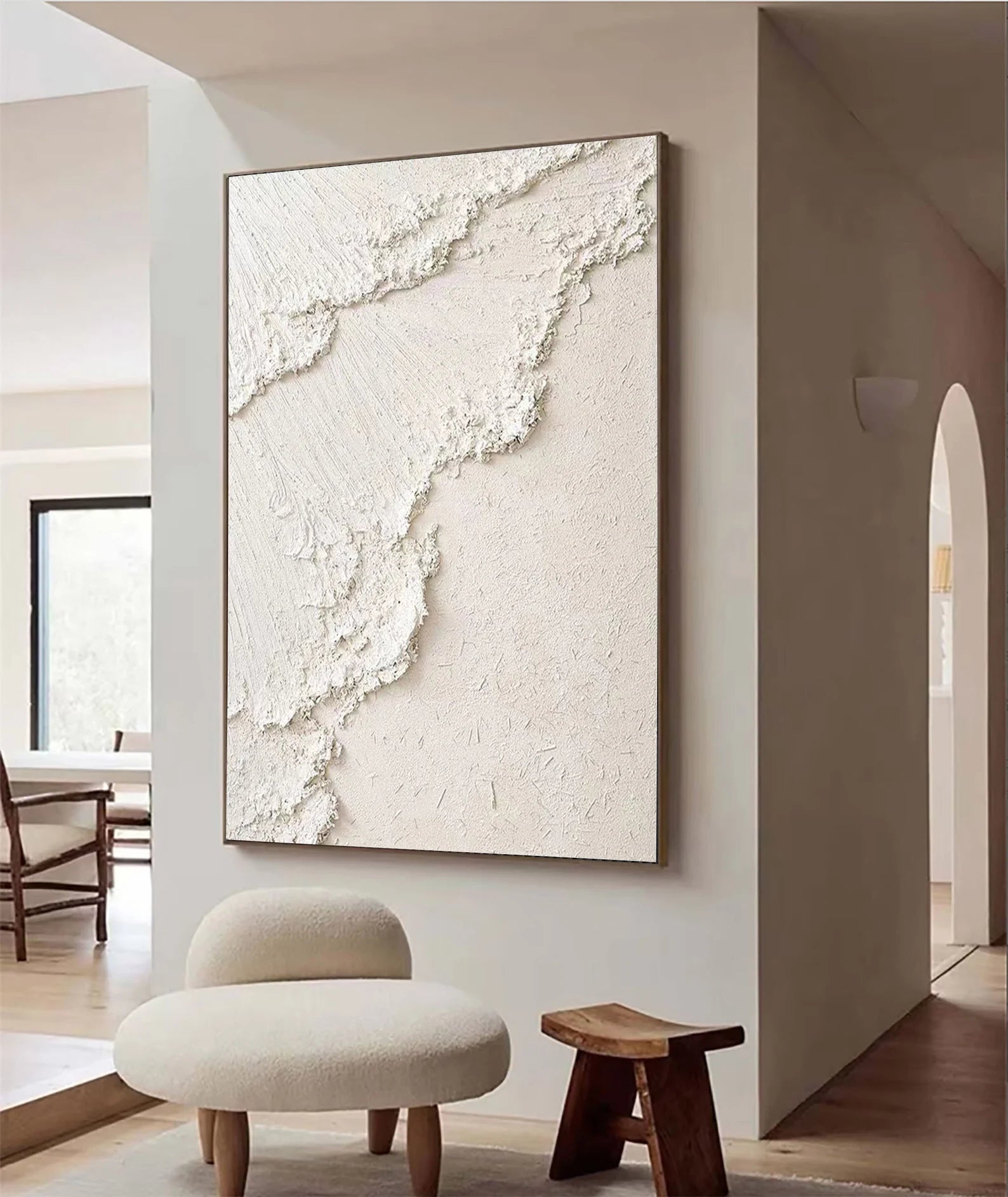 Textured Minimalist Serenity | White Textures