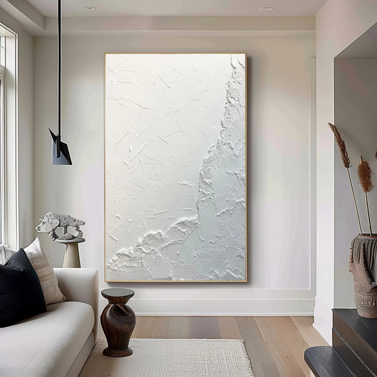 Textured Monochrome Elegance | White Artistry