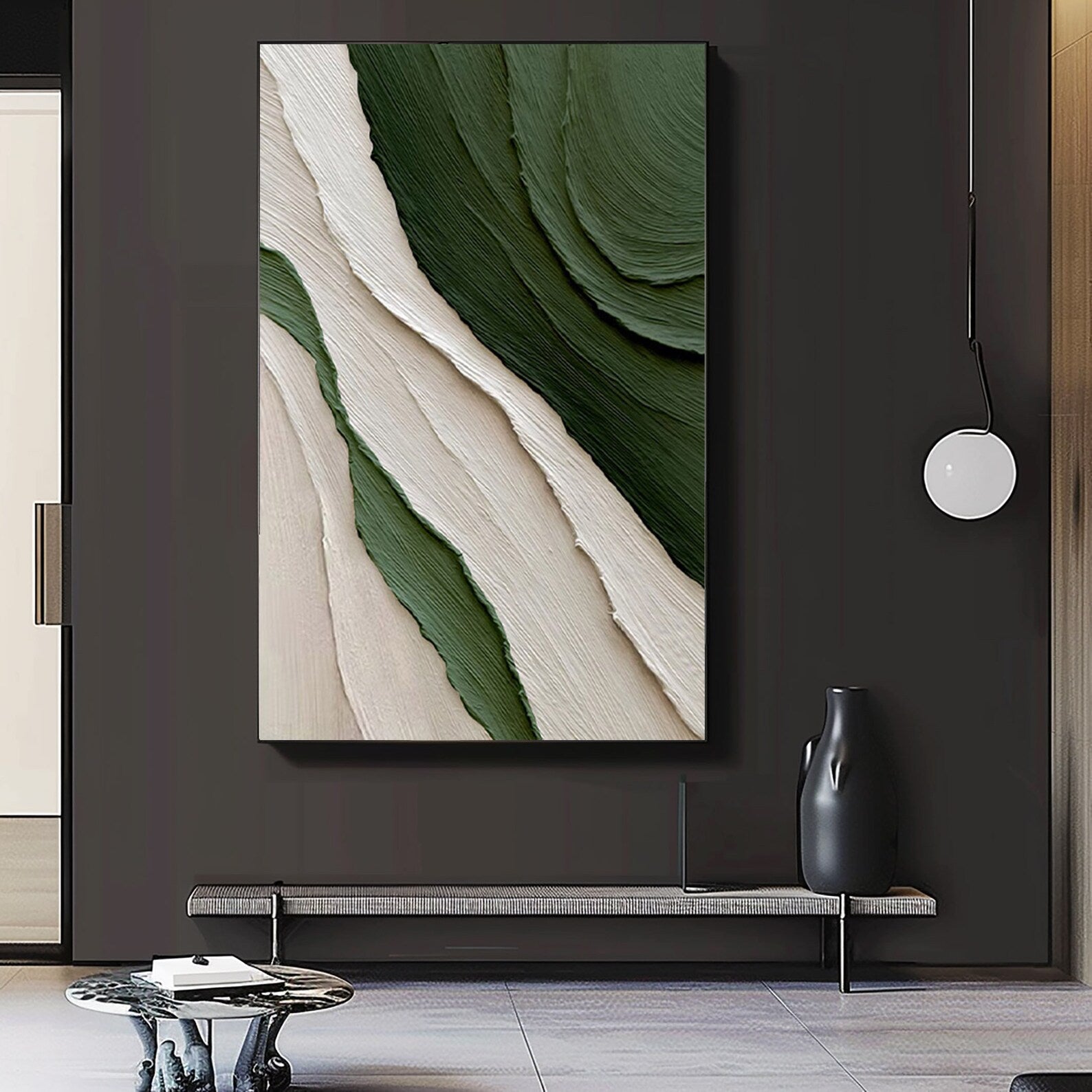 Textured Nature Flow | Green Beige