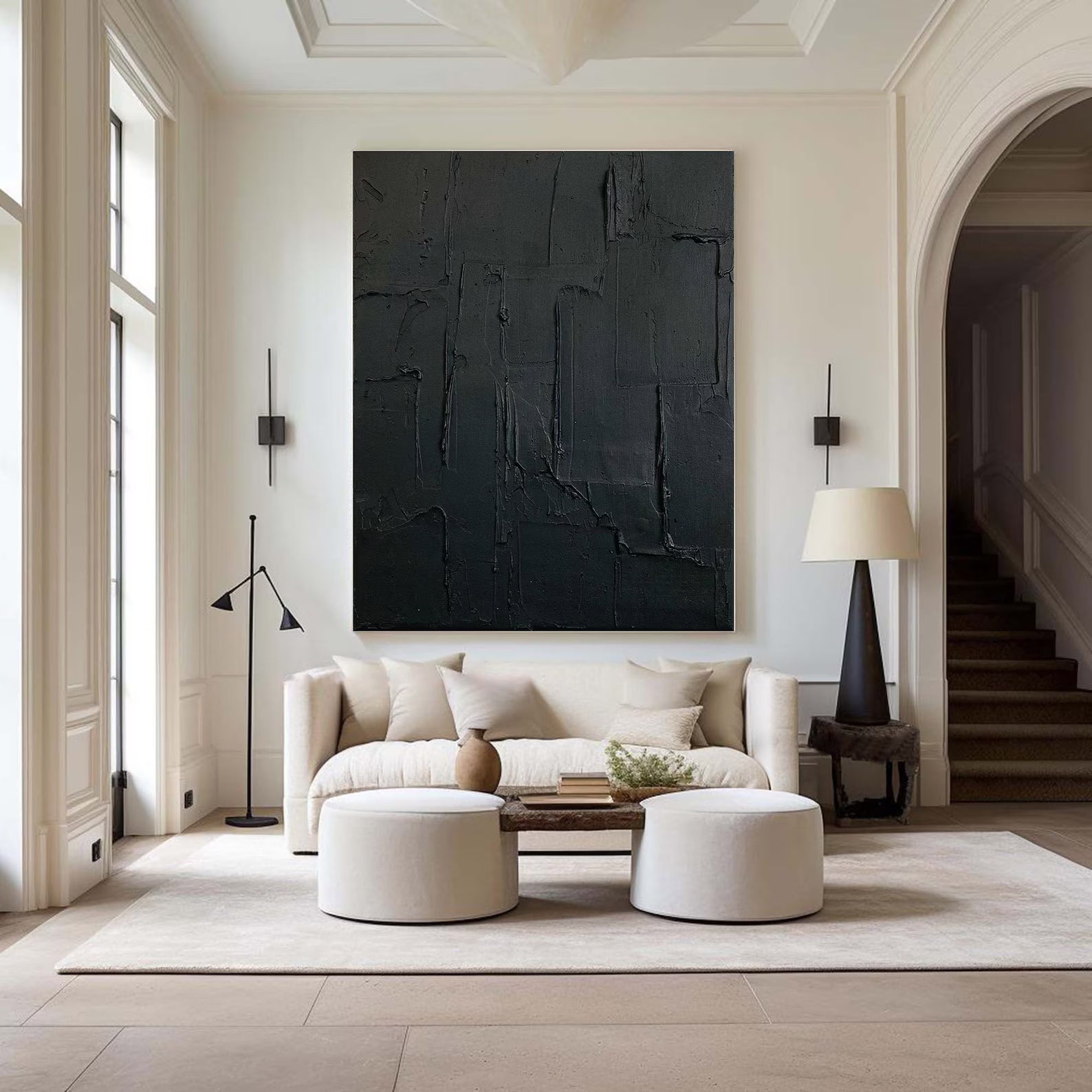 Textured Monochrome Depth | Black Artistry