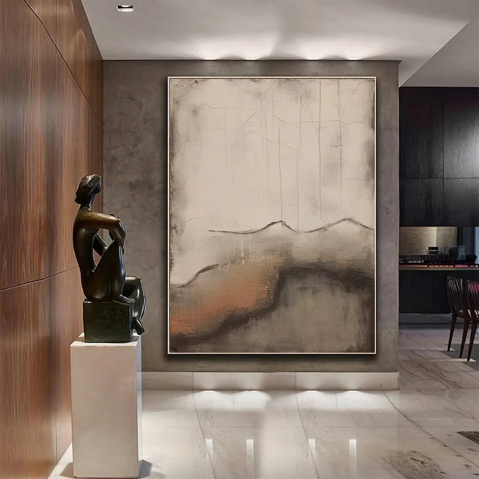 Textured Earthy Nuance | Beige Brown