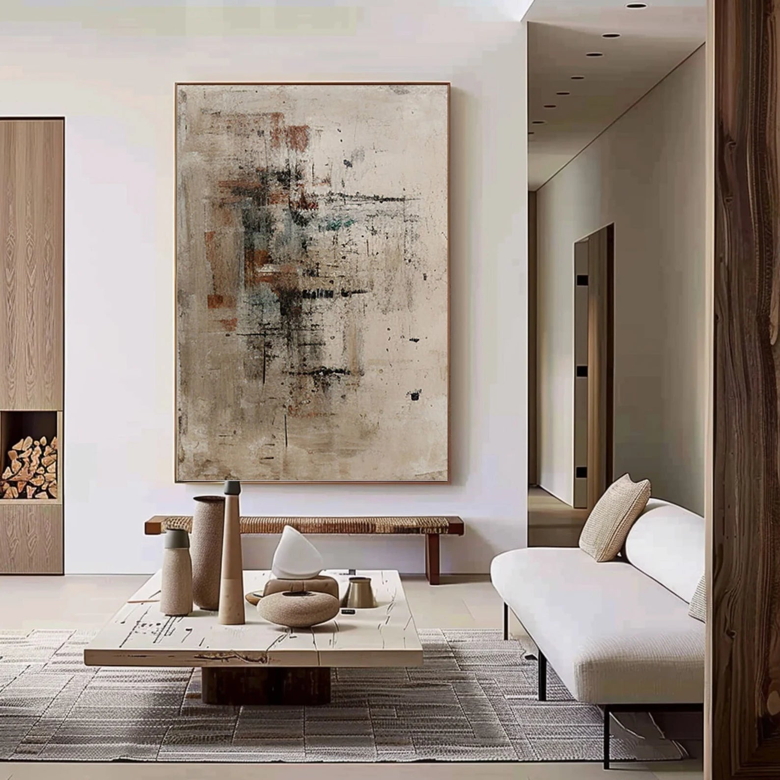 Textured Abstract Elegance | Neutral Blend