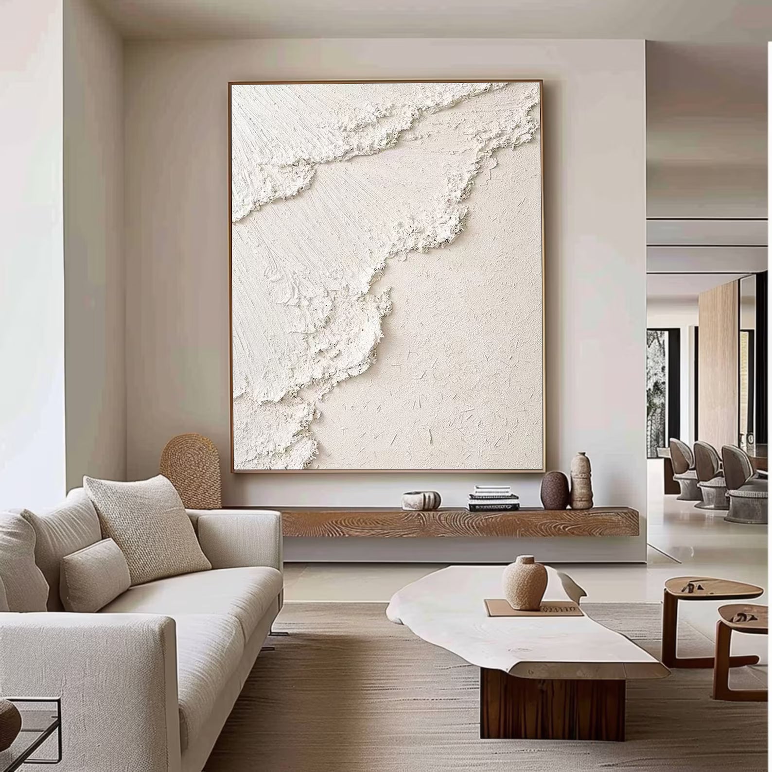 Textured Minimalist Serenity | White Textures