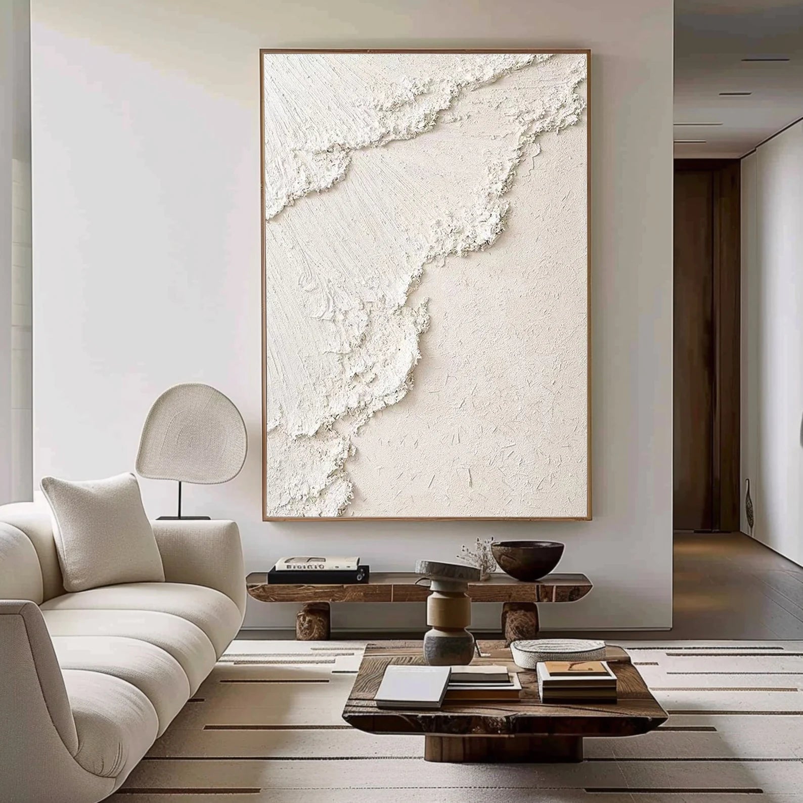 Textured Minimalist Serenity | White Textures