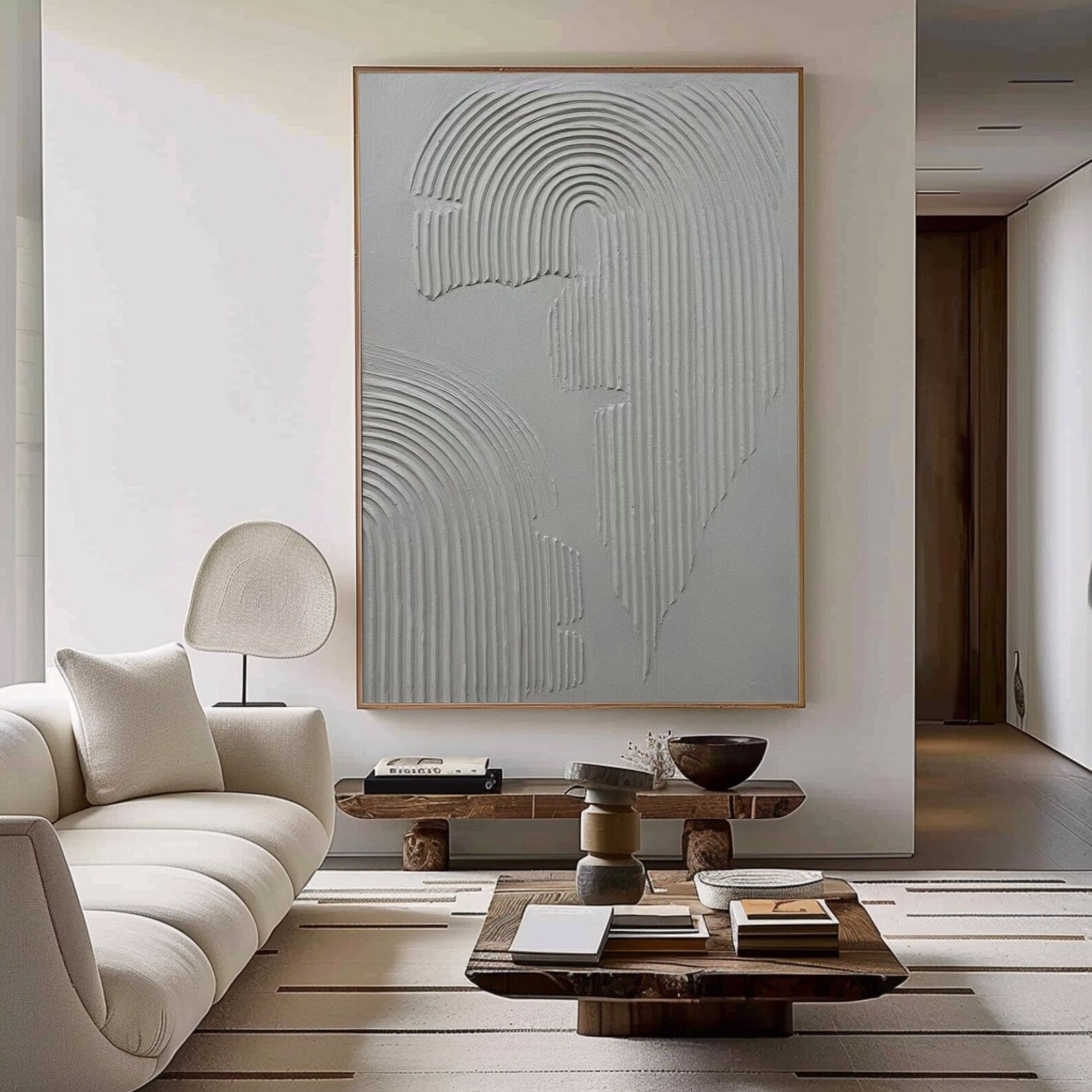 Textured Geometric Sophistication | Gray Depth