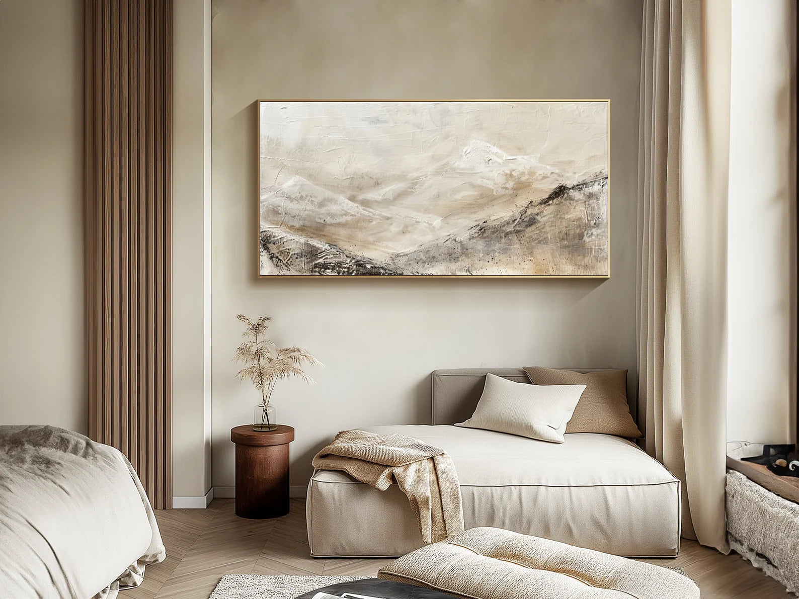 Textured Neutral-toned Minimalist Art | Tranquil Sophistication