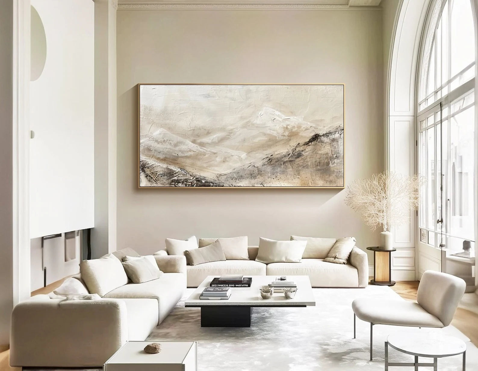 Textured Neutral-toned Minimalist Art | Tranquil Sophistication