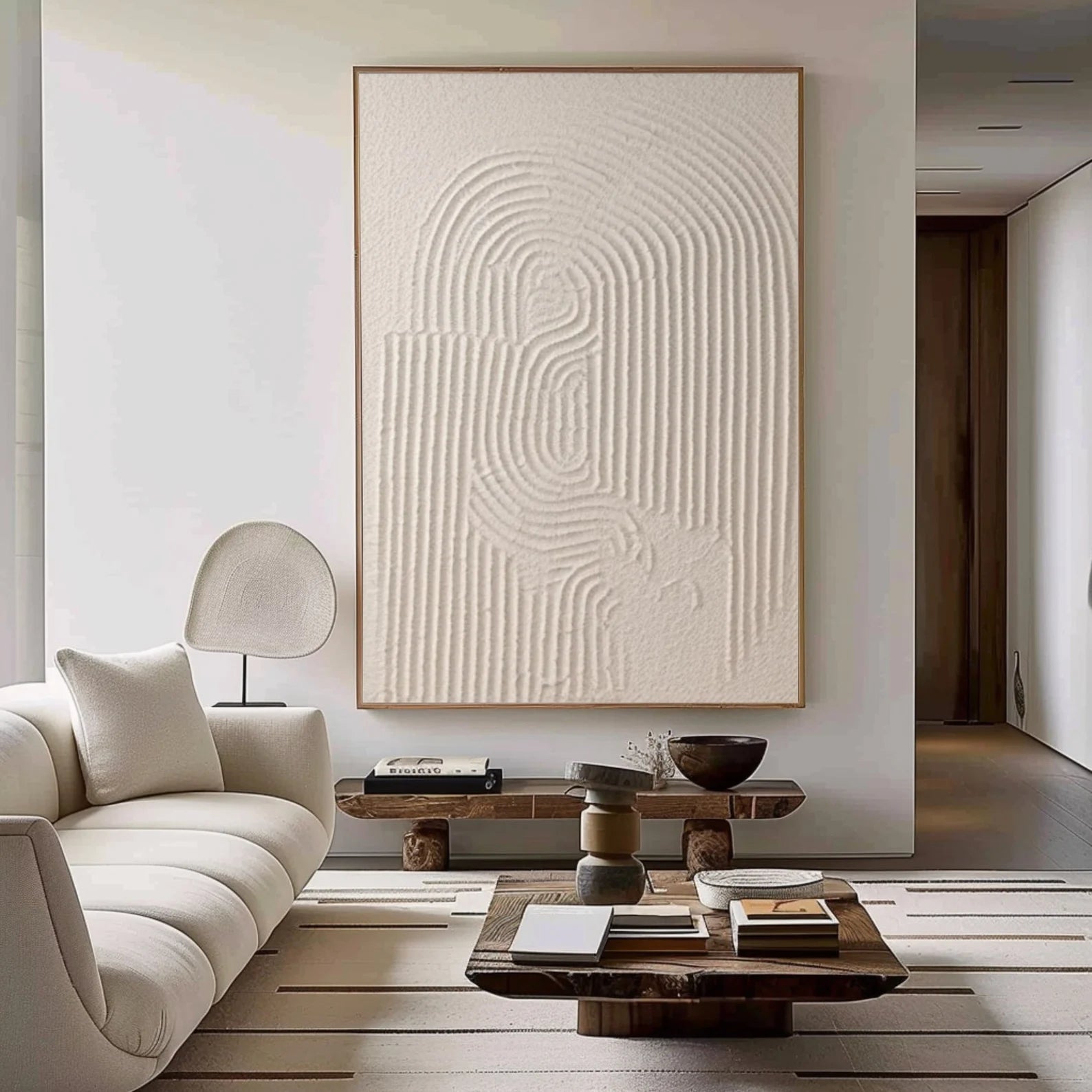 Textured Line Minimalism | Beige Artistry