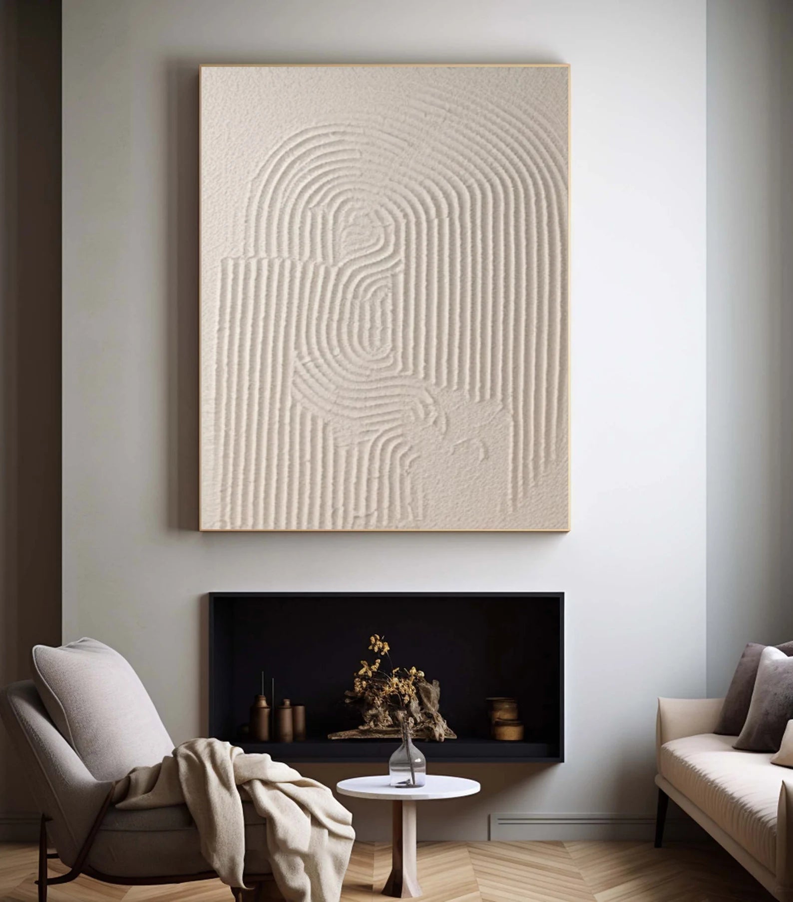 Textured Line Minimalism | Beige Artistry