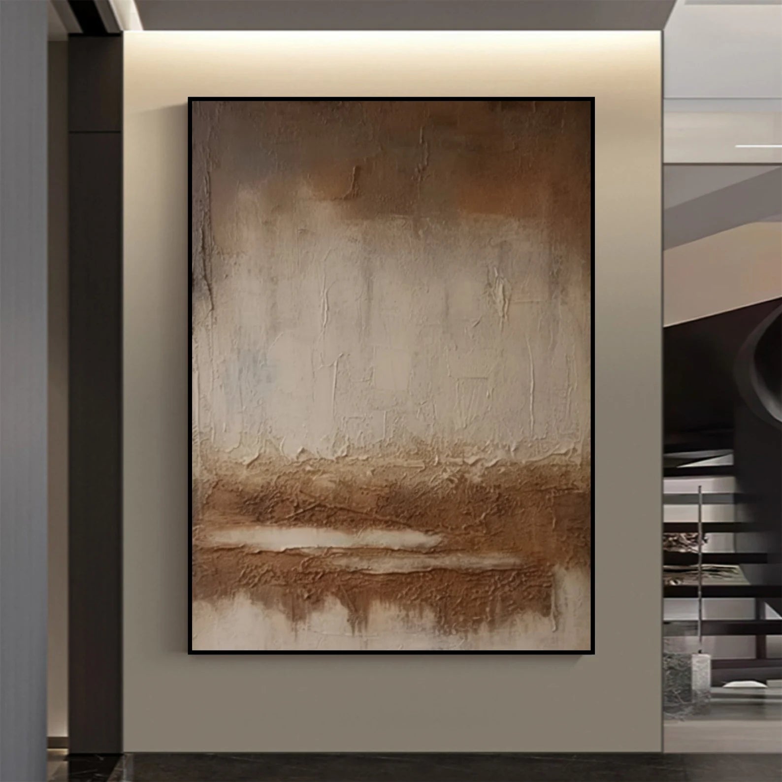 Textured Earthy Serenity | Brown Beige