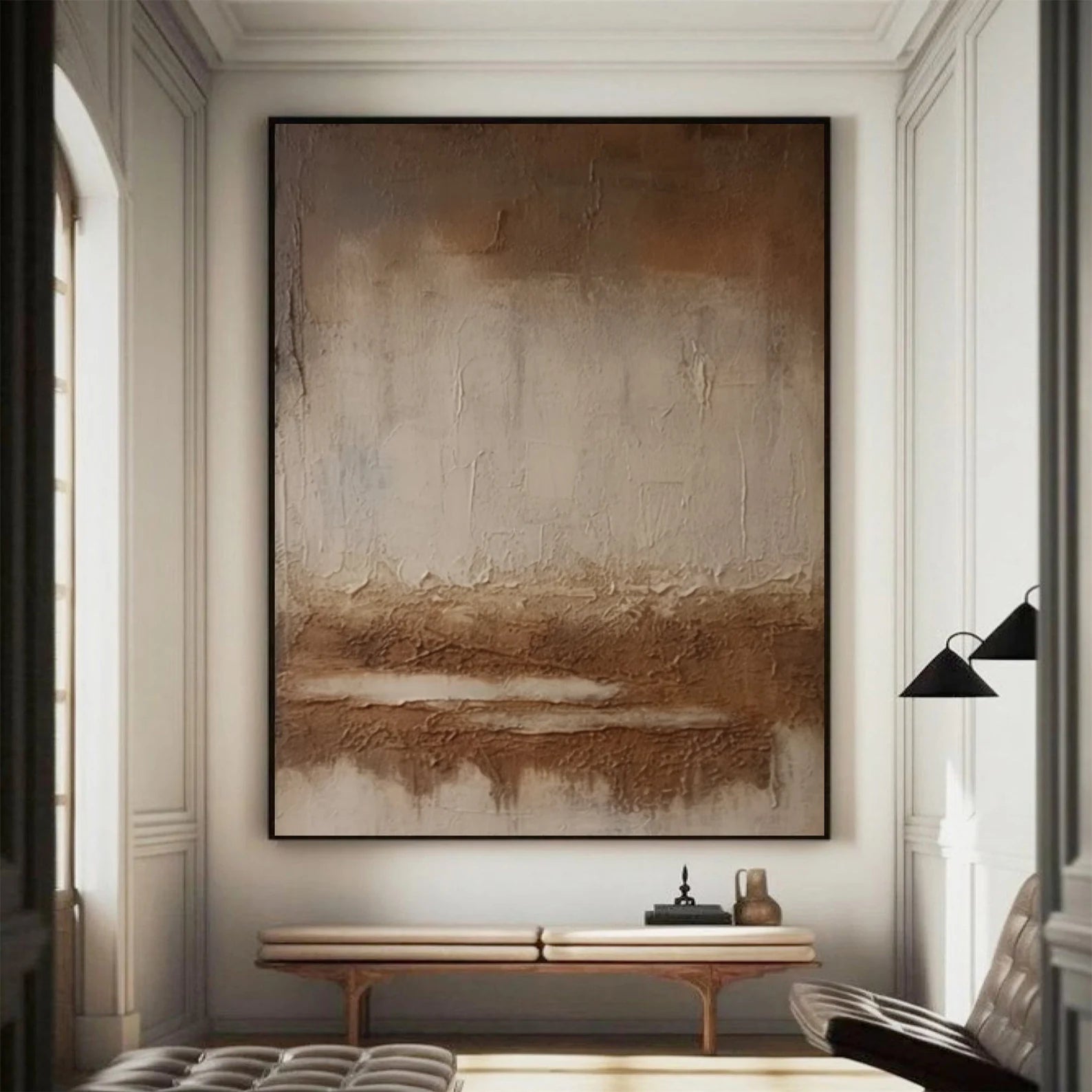 Textured Earthy Serenity | Brown Beige