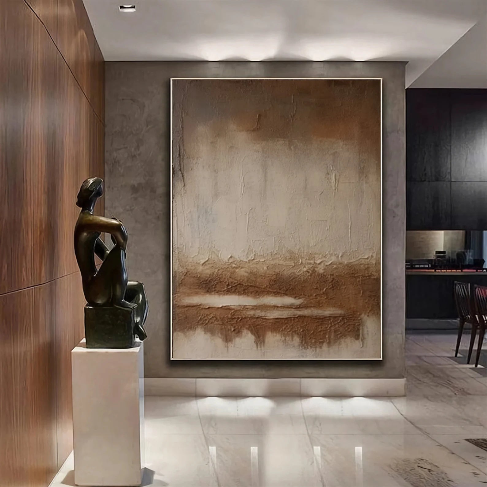 Textured Earthy Serenity | Brown Beige