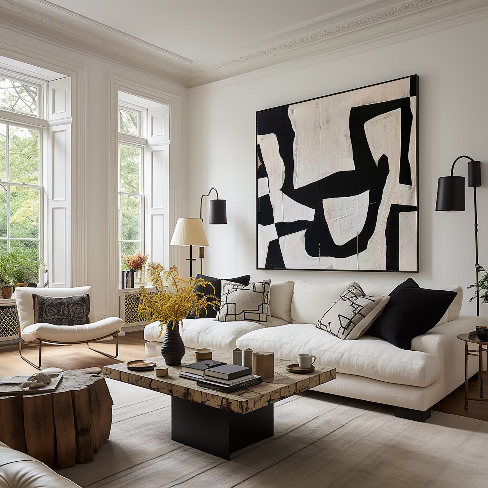 Textured Black White | Bold Contrast