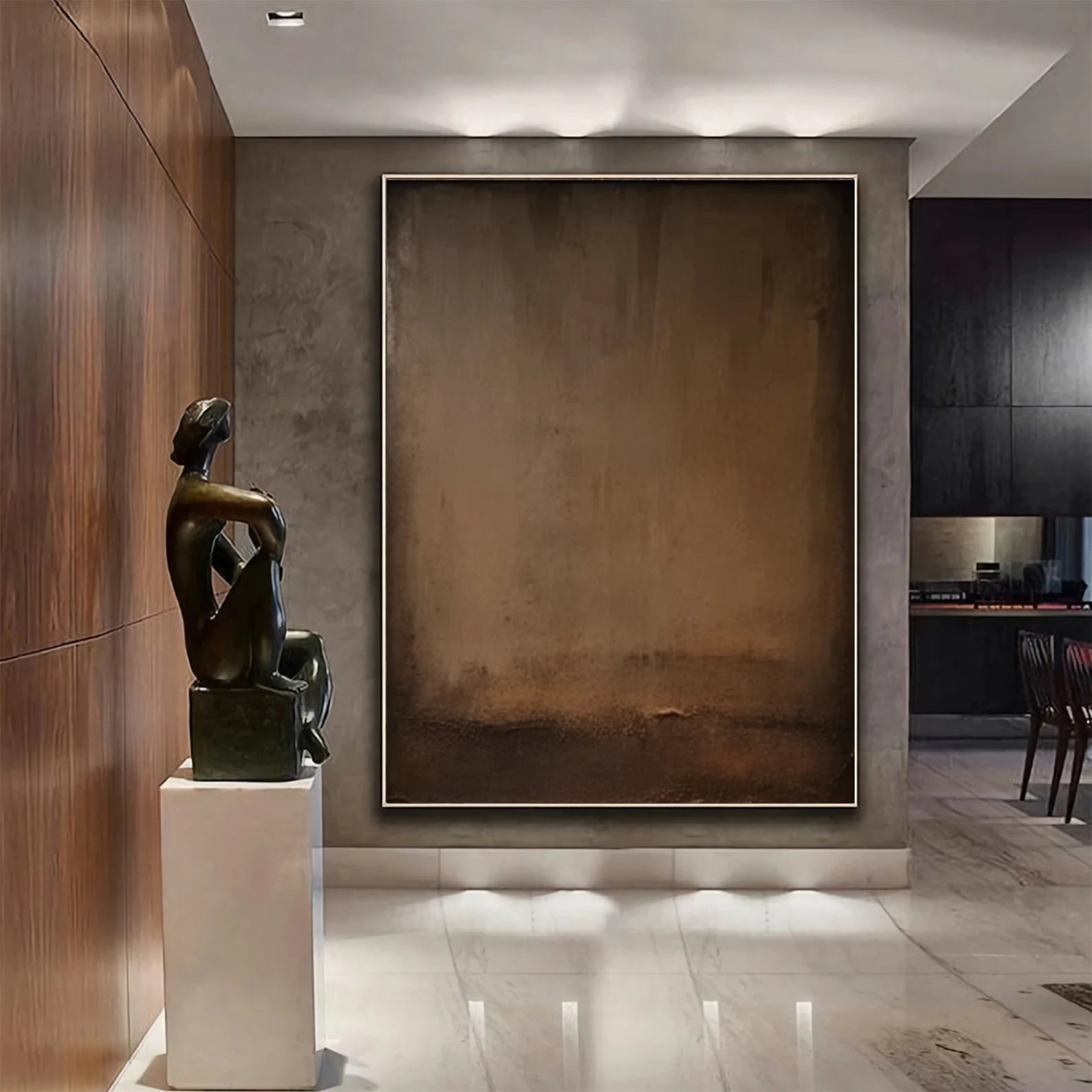 Textured Terrene Luxuriance | Sienna Ecru