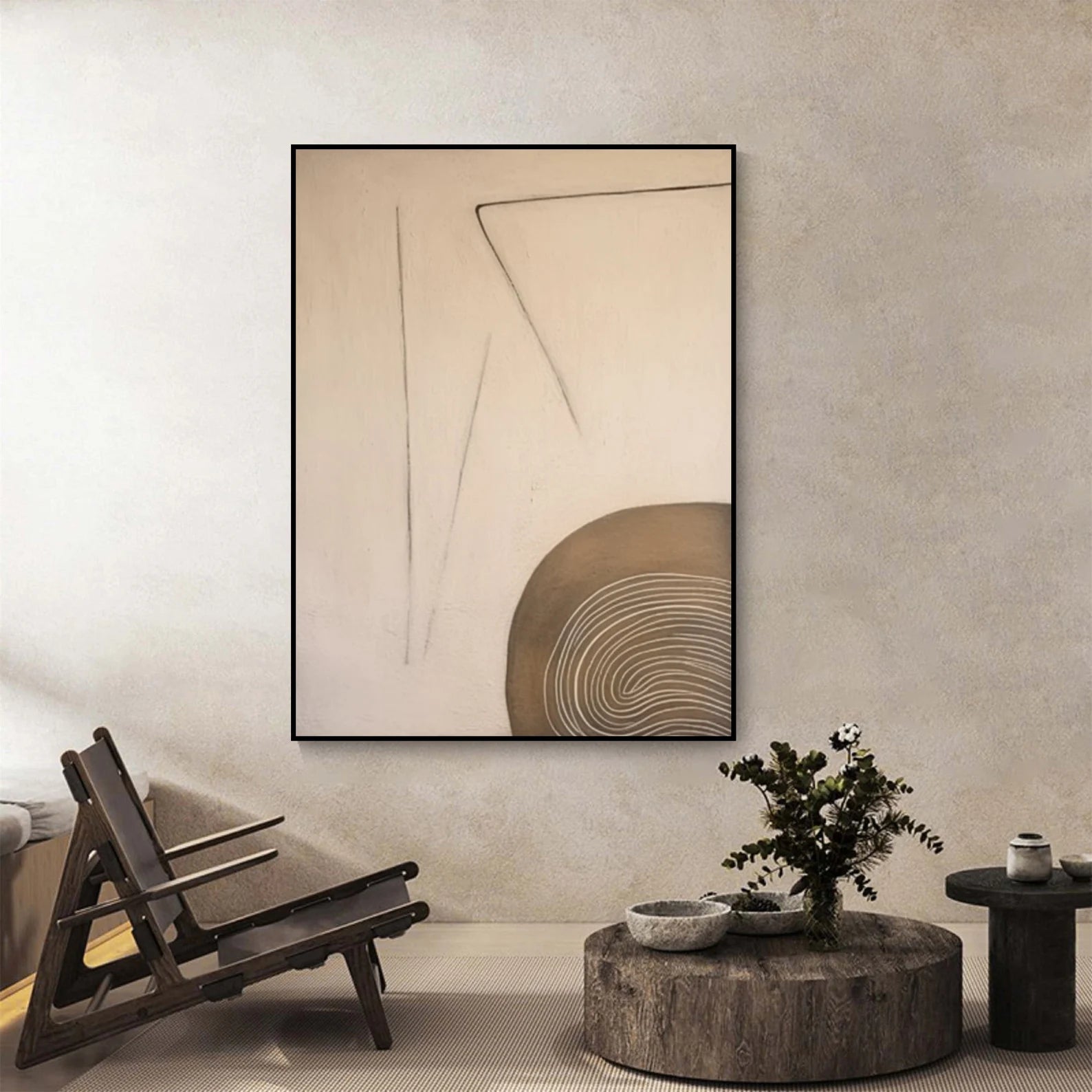 Textured Minimalist Opulence | Umber Swirl