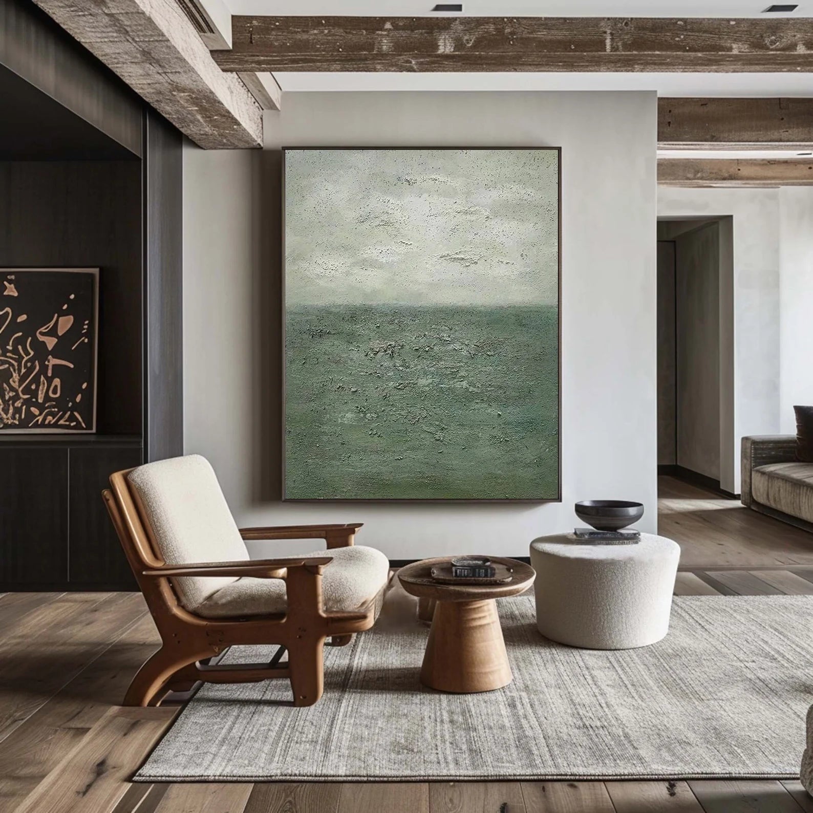 Textured Landscape Serenity | Green Gray