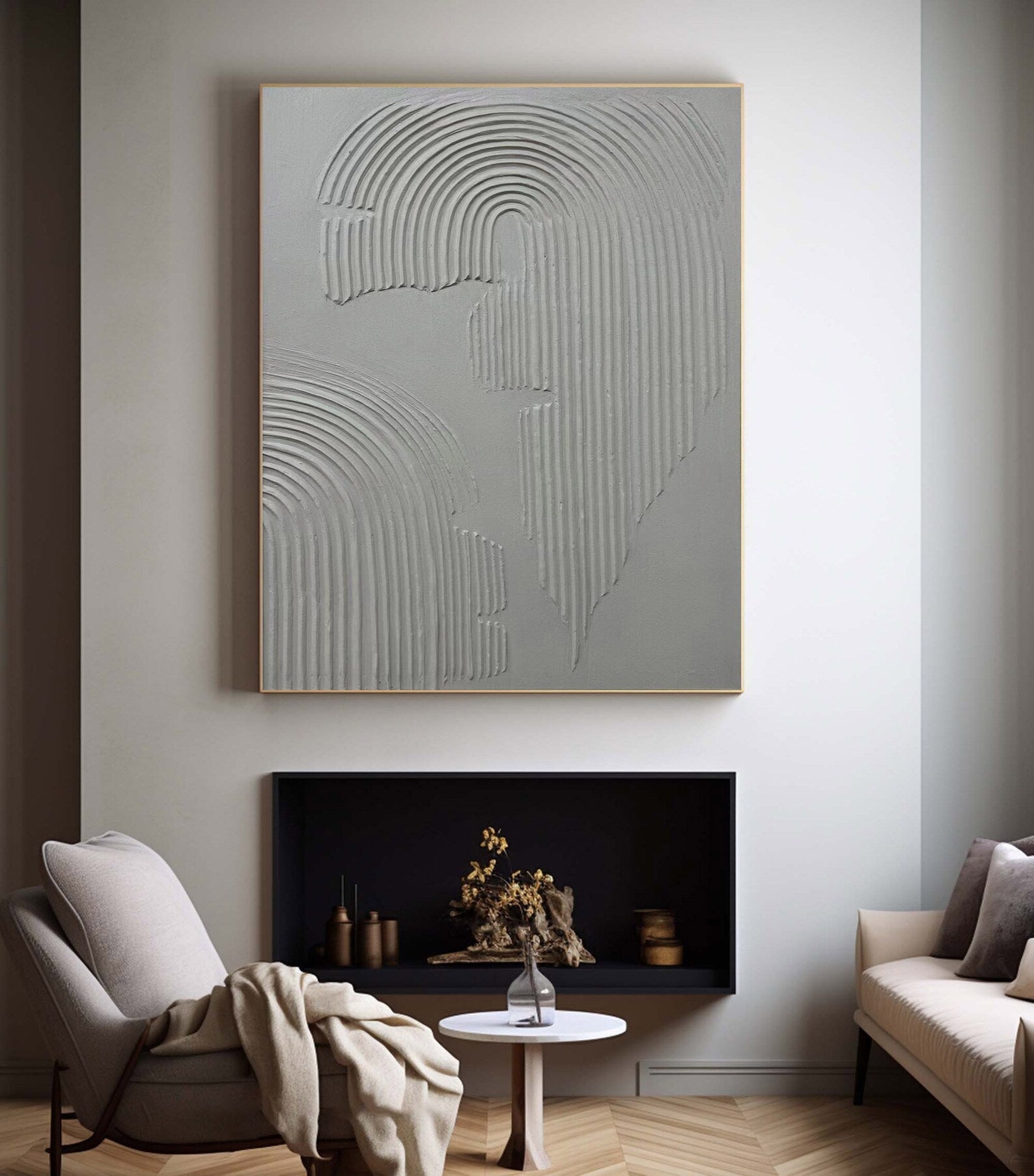 Textured Geometric Sophistication | Gray Depth