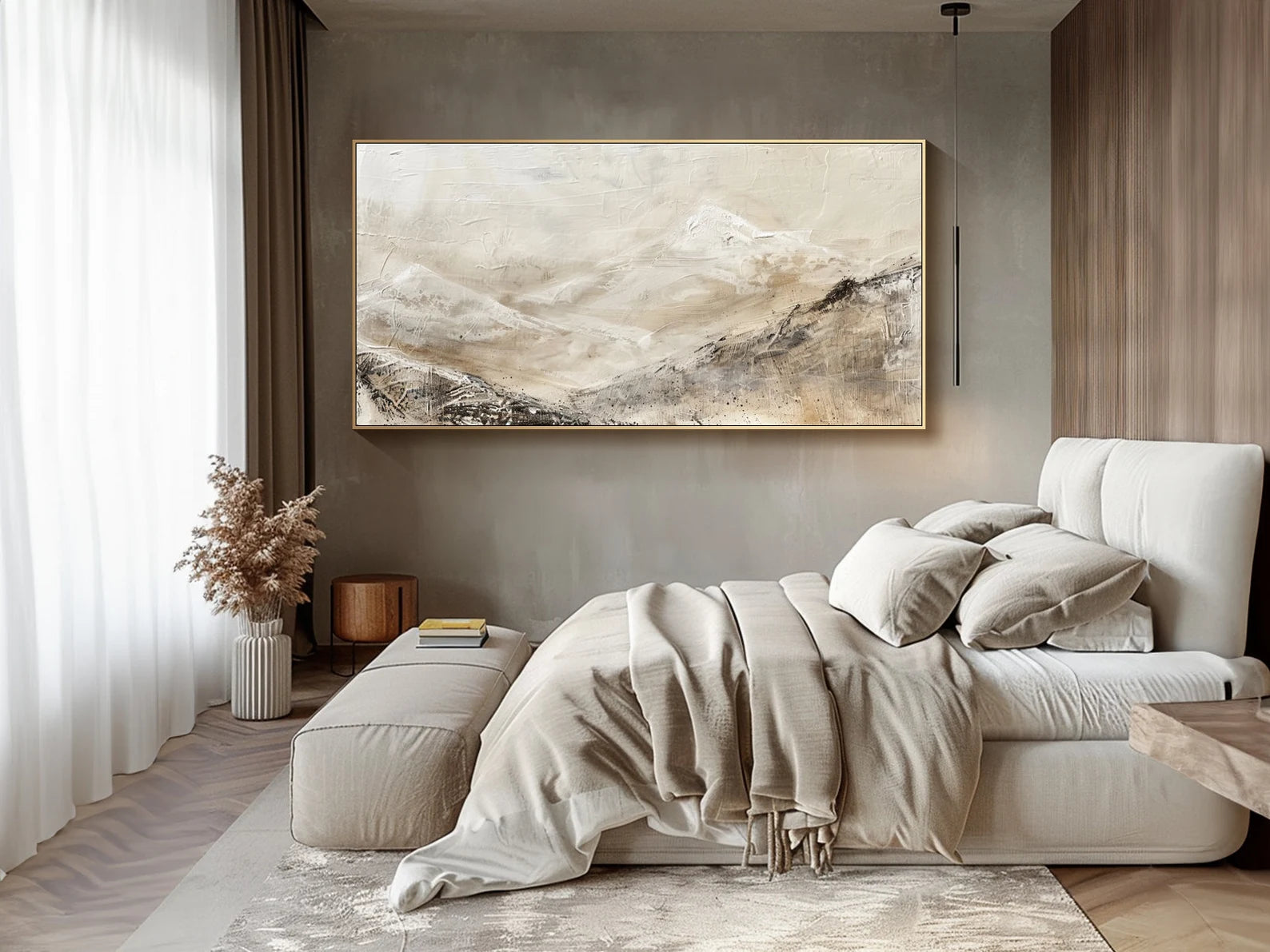 Textured Neutral-toned Minimalist Art | Tranquil Sophistication