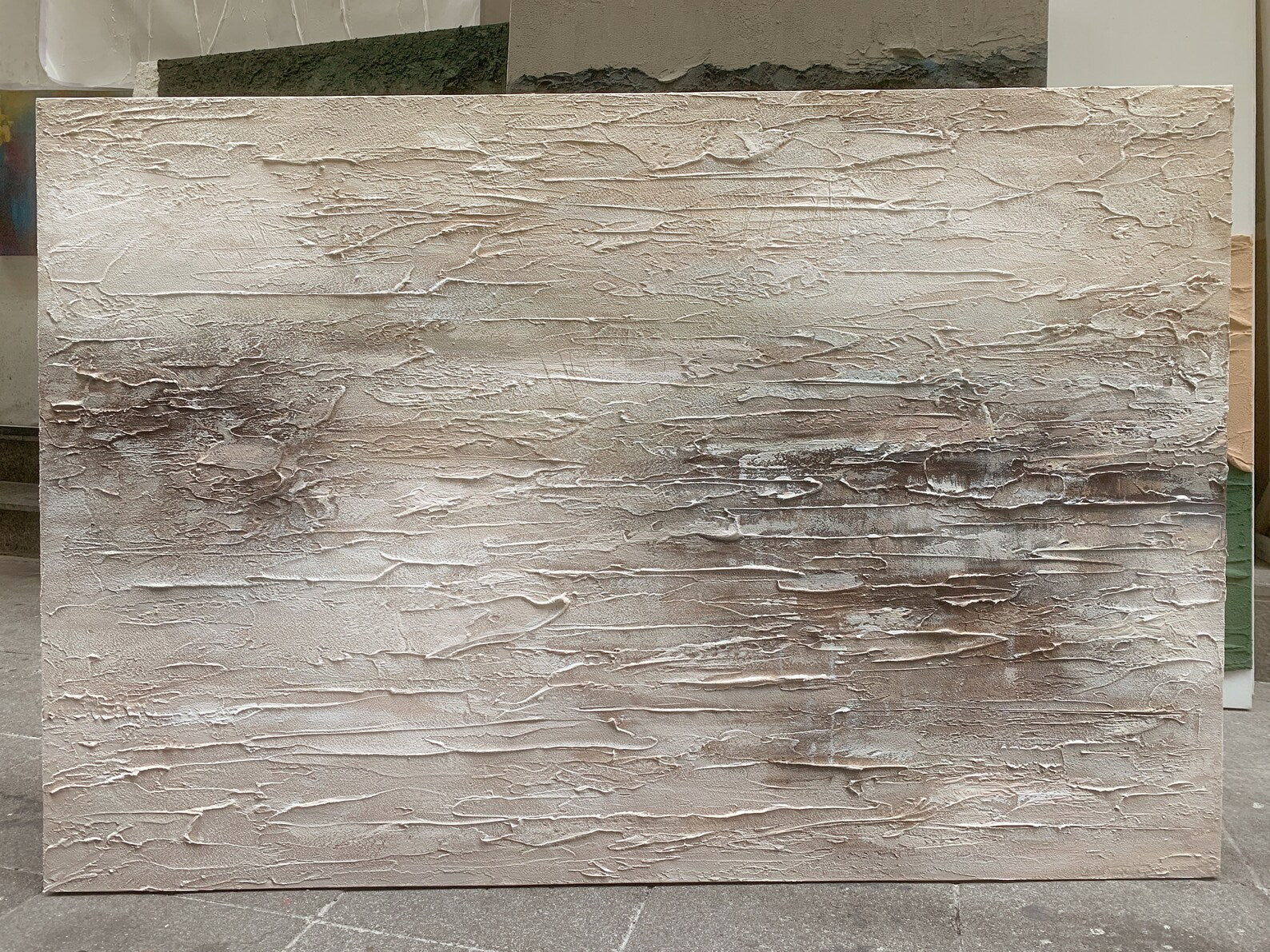 Textured Abstract Elegance | Beige Rhythm