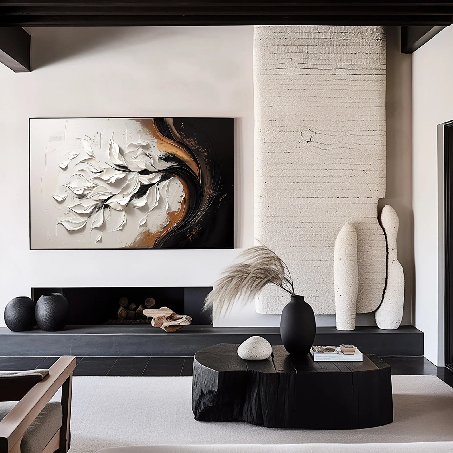 Textured Floral Luxury | White Gold