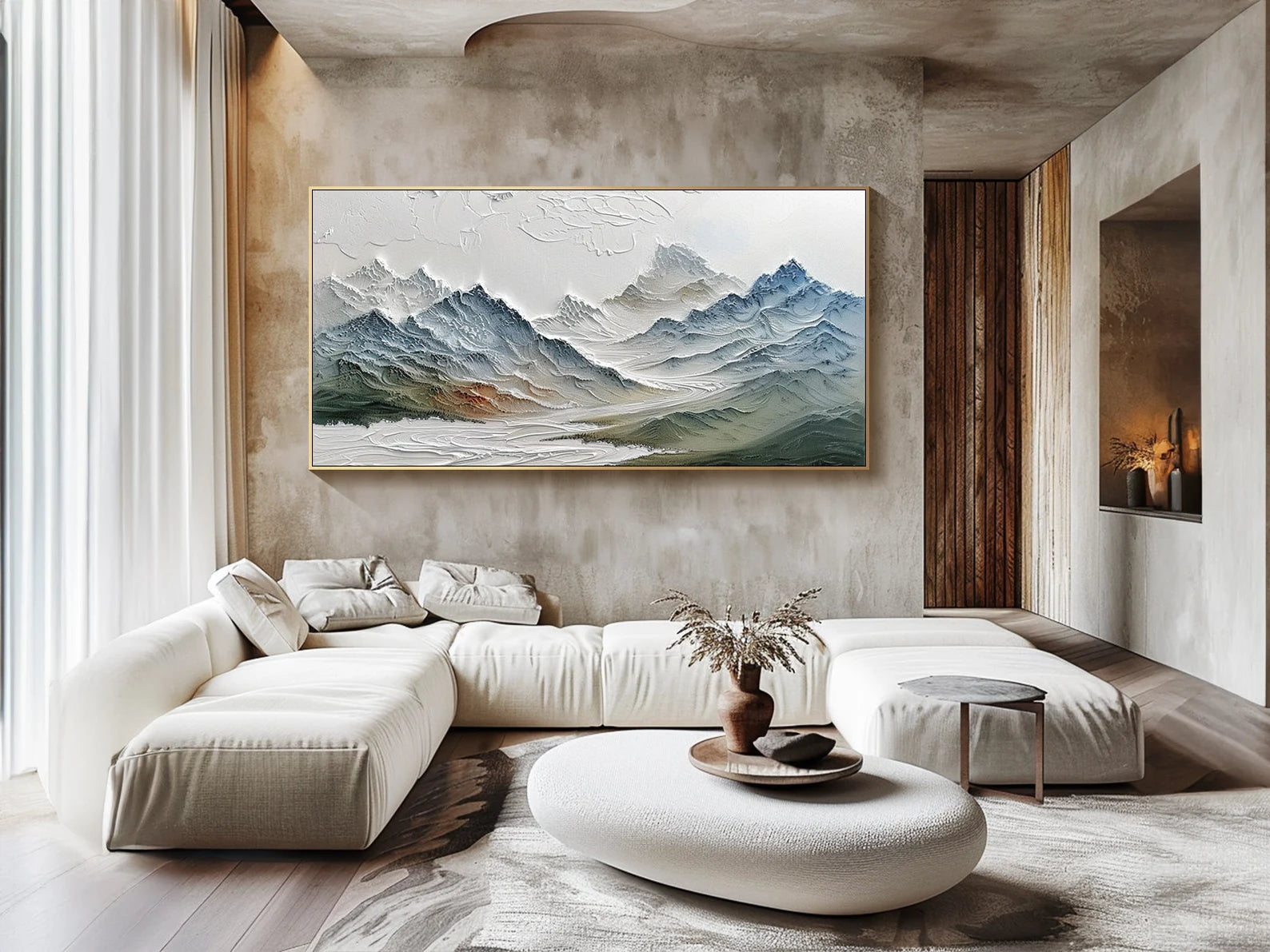 Textured Mountain Art | Serene Peaks
