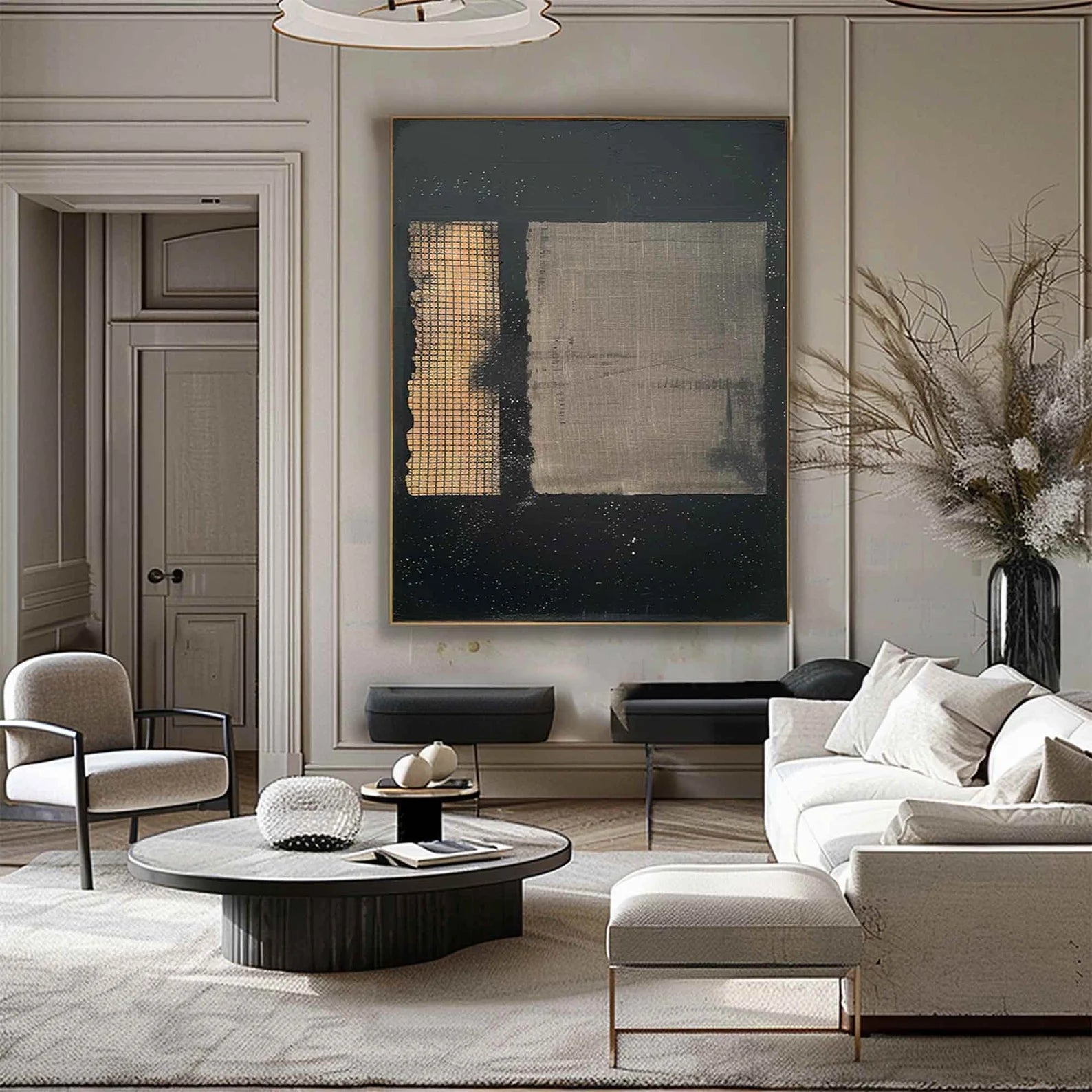 Minimalist Black Grid Art | Edgy Sophistication