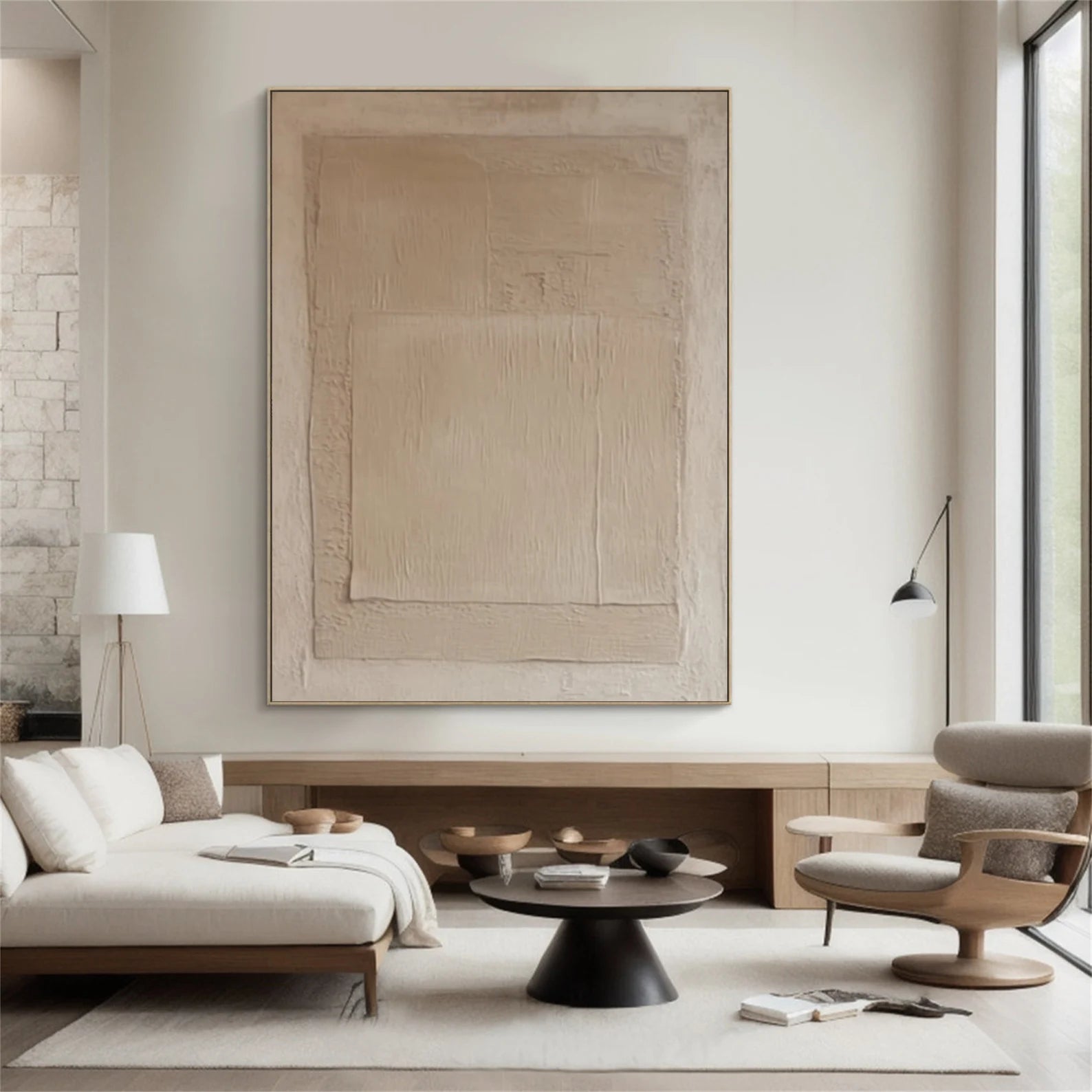 Textured Beige Abstract | Minimalist Luxe