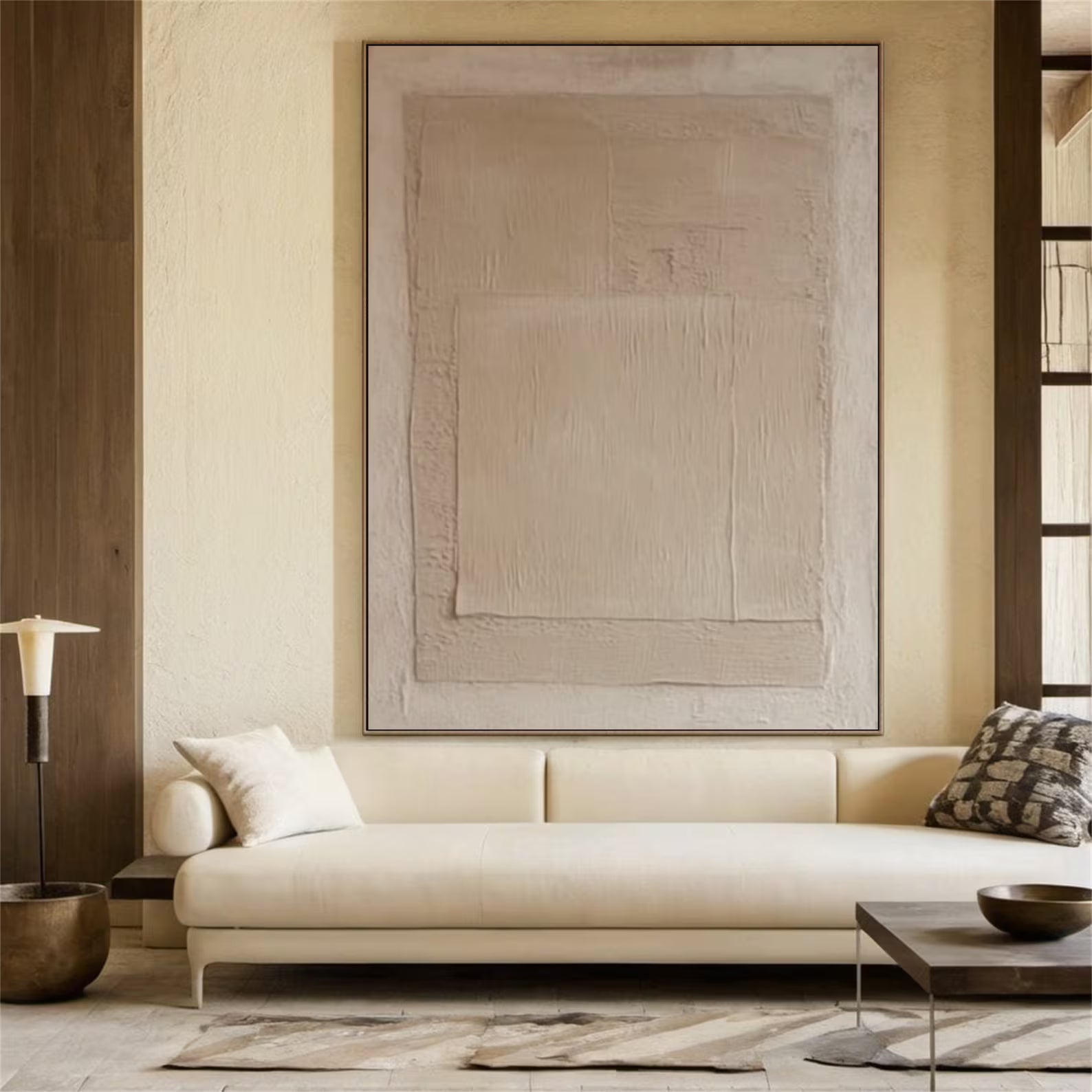 Textured Beige Abstract | Minimalist Luxe