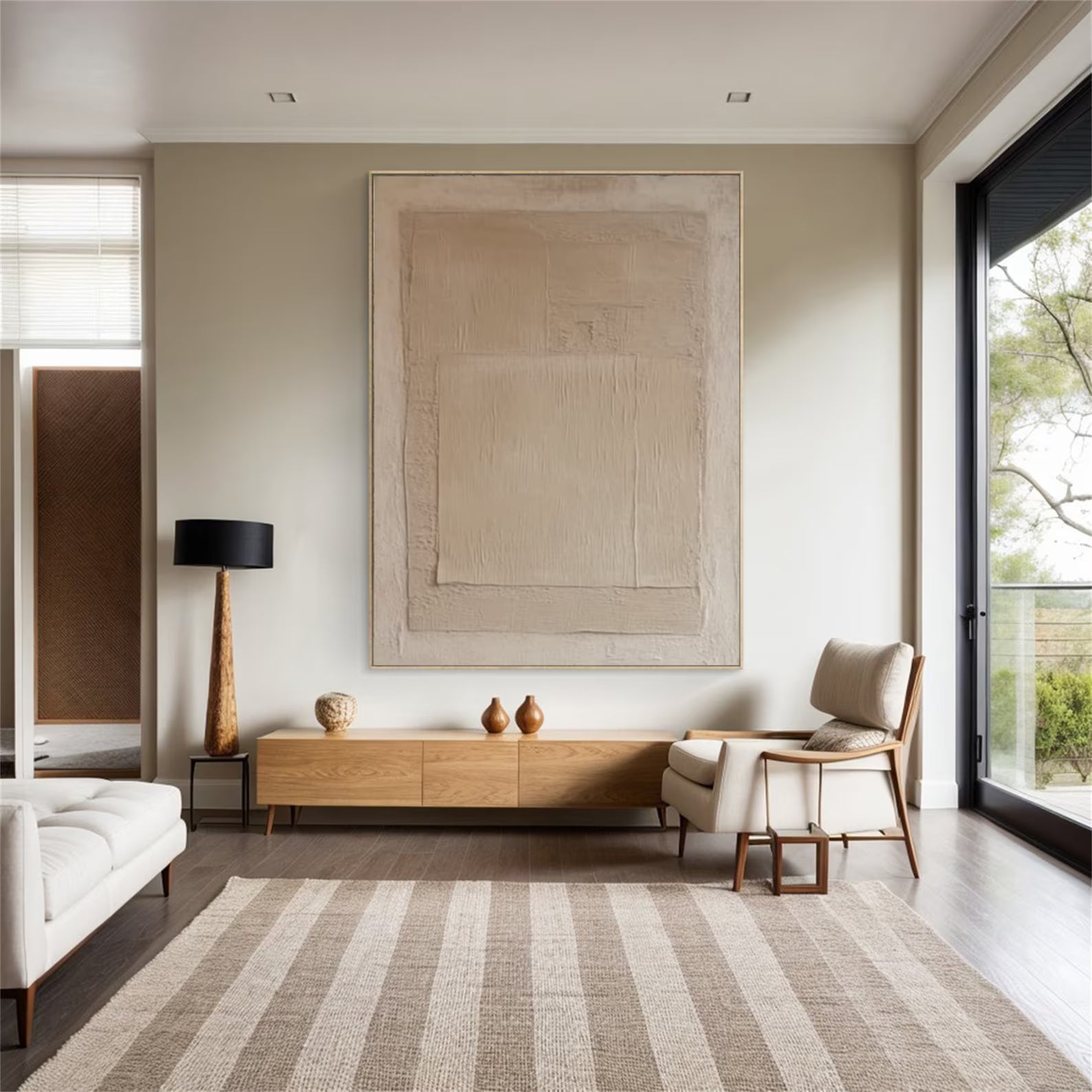 Textured Beige Abstract | Minimalist Luxe