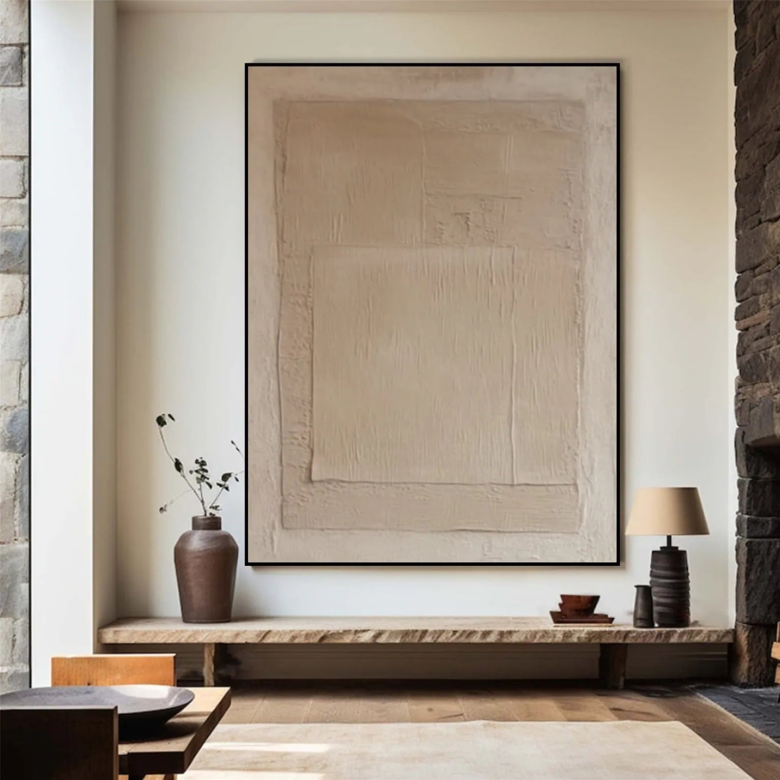 Textured Beige Abstract | Minimalist Luxe