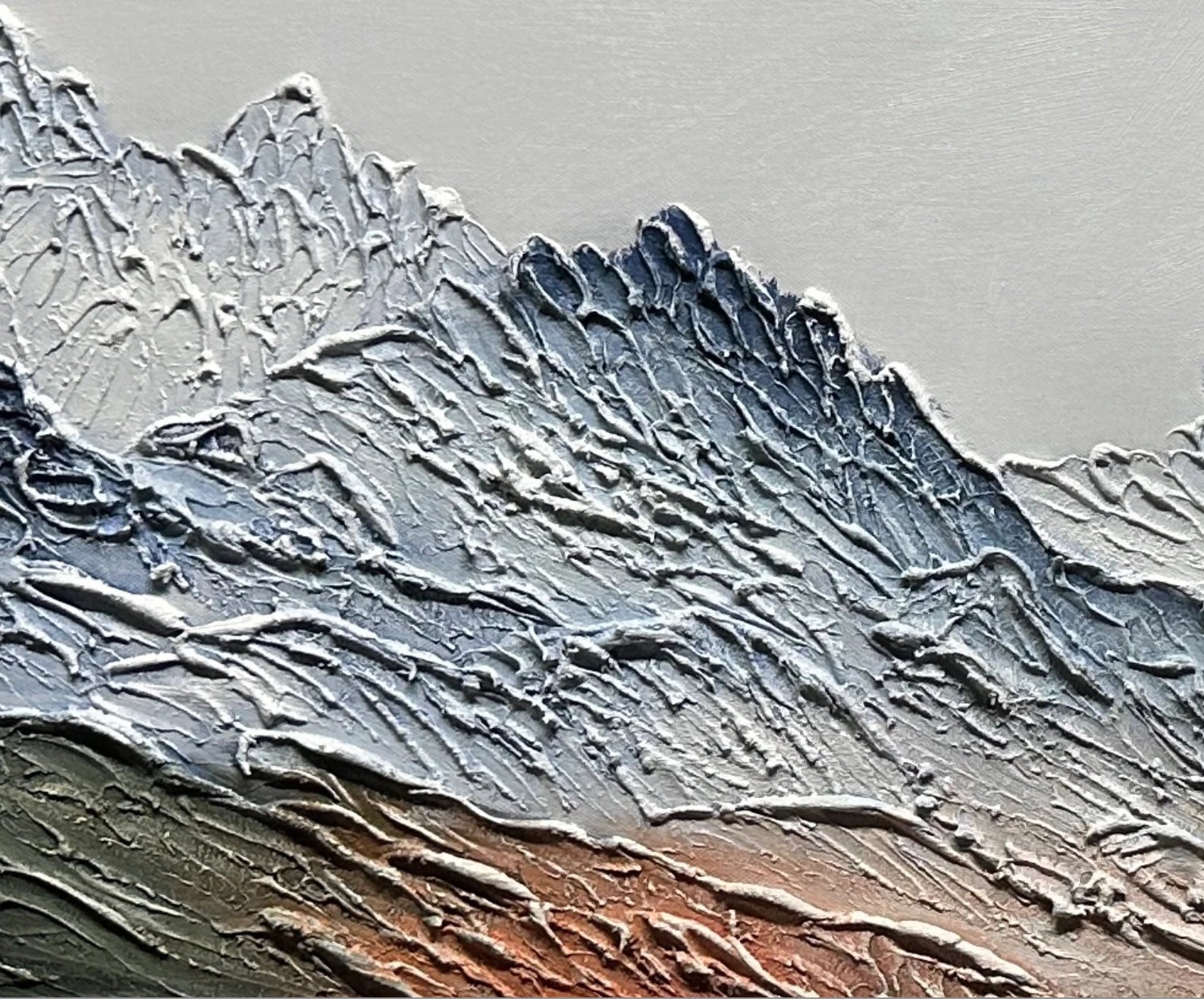Textured Mountain Art | Serene Peaks
