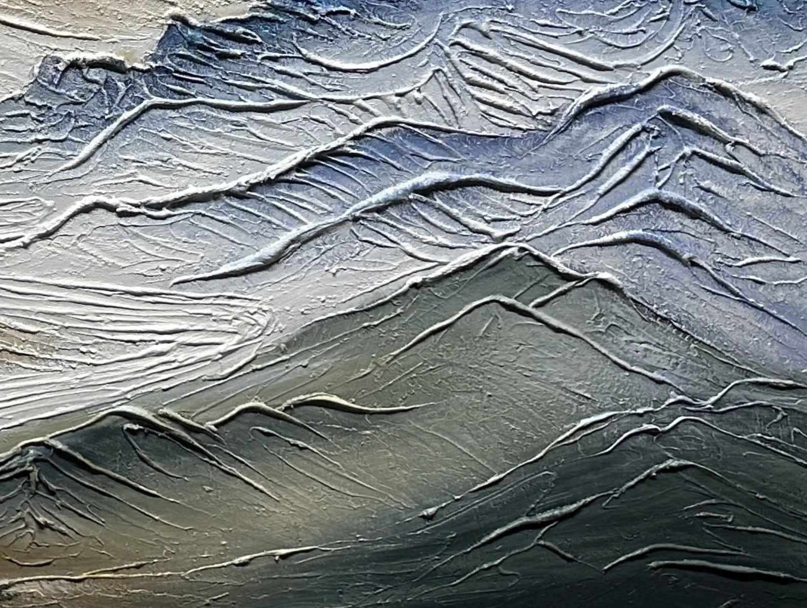 Textured Mountain Art | Serene Peaks