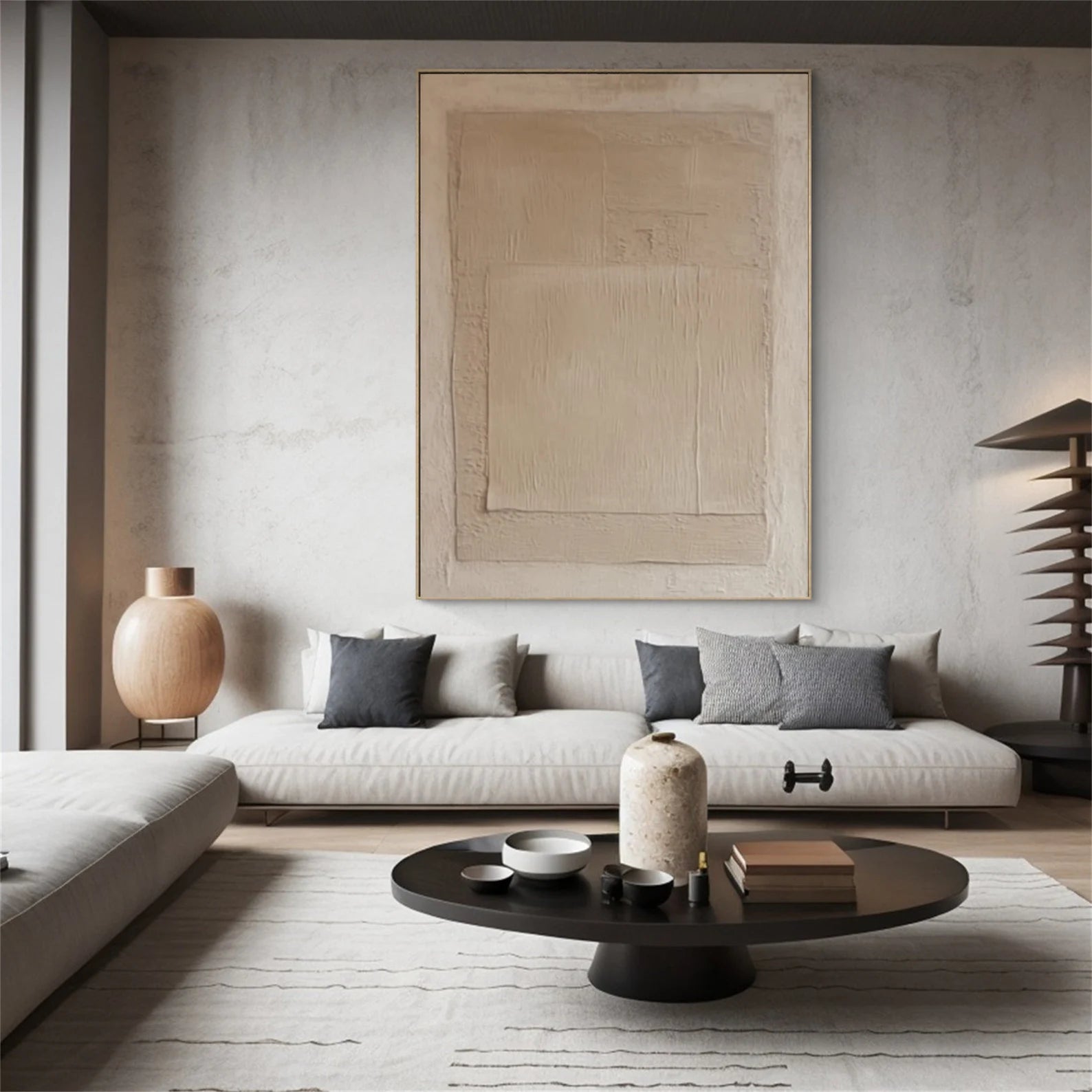 Textured Beige Abstract | Minimalist Luxe