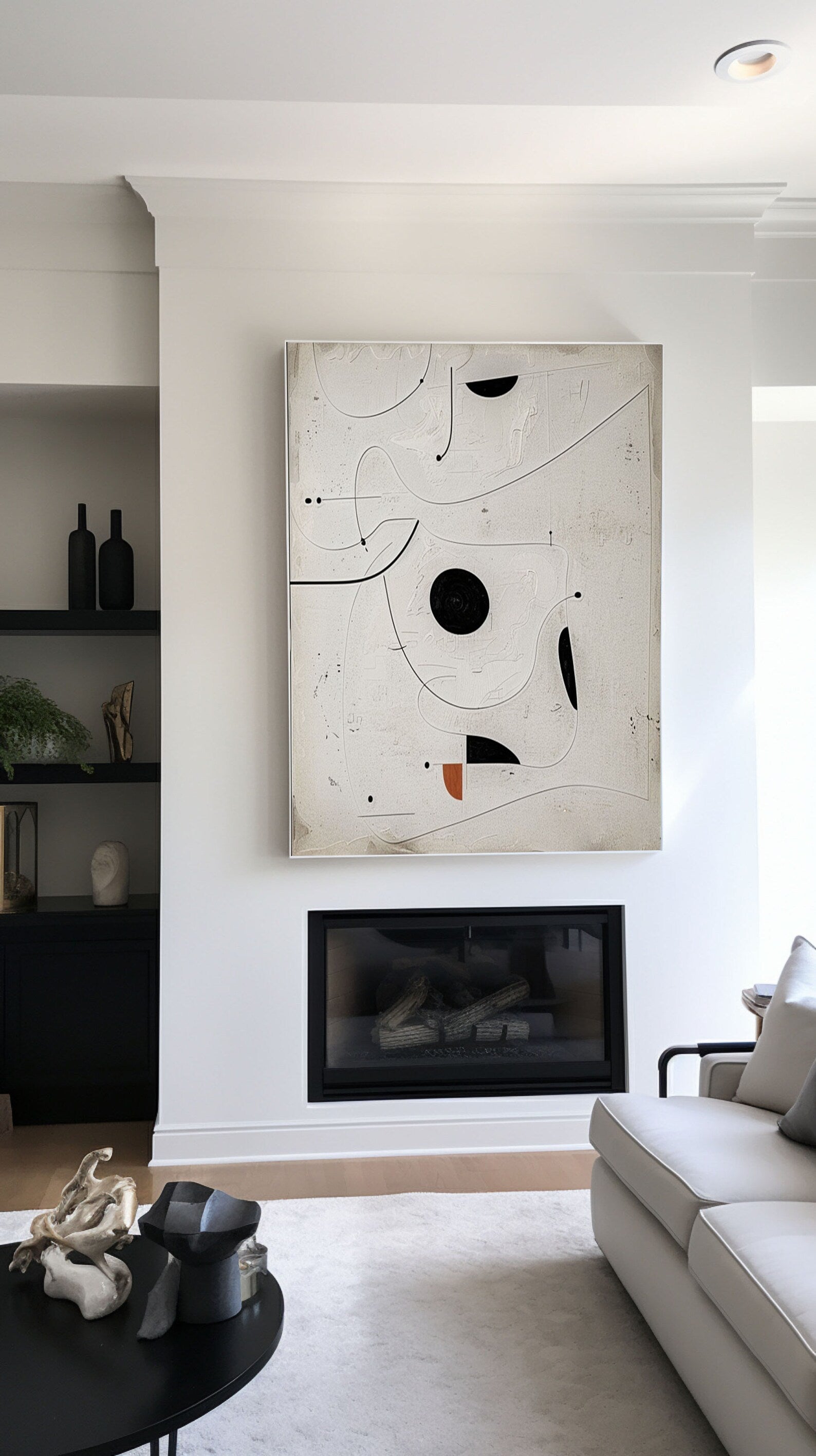 Textured Abstract Harmony | Beige Accent